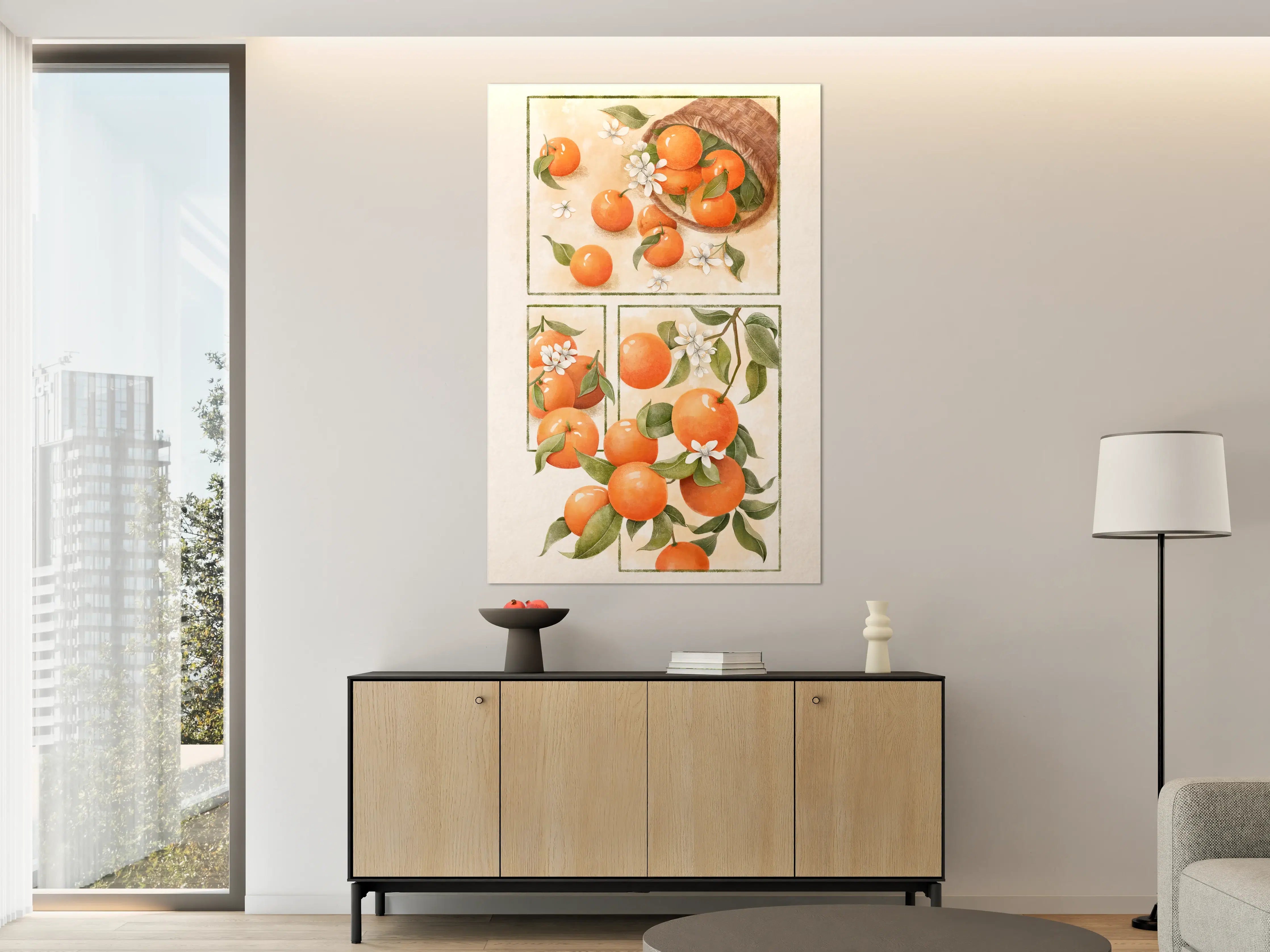 Große Wandbilder - Zitrusfrüchte Stillleben Kunst