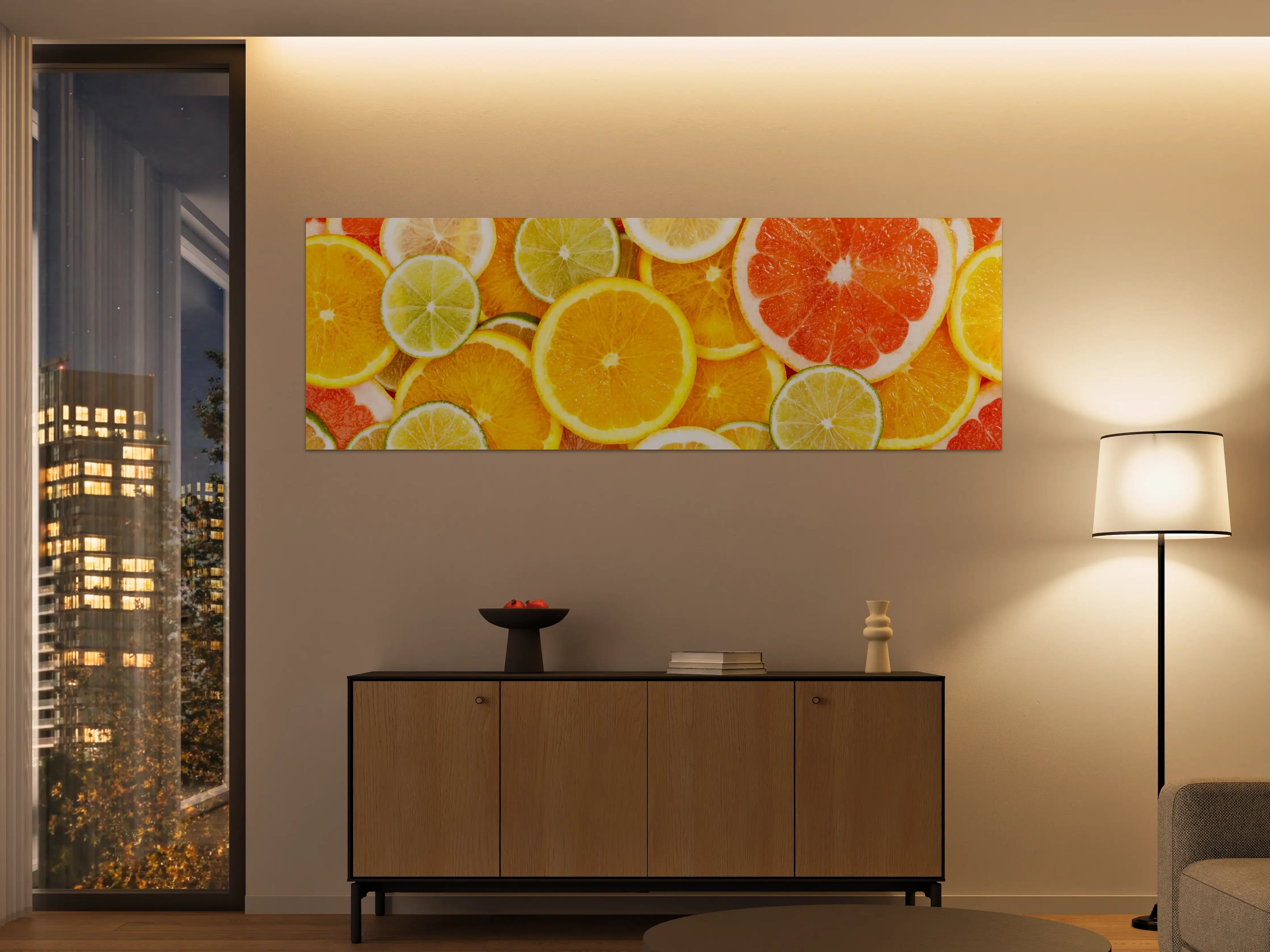 Große Wandbilder - Zitrusmix Orange Gelb Grün