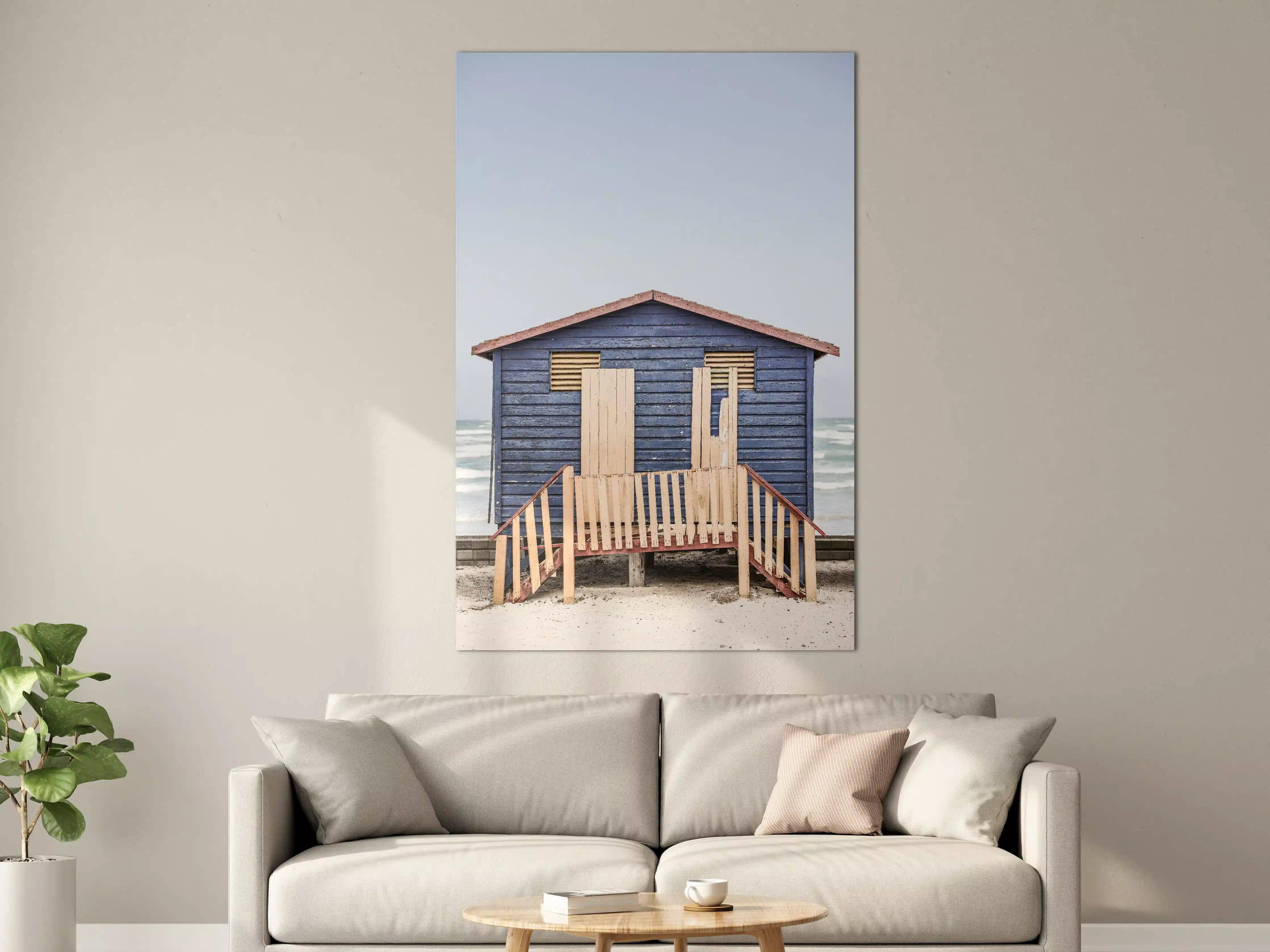 Große Wandbilder - "Edle Grau-Weiß Marmorstruktur Wandbild - Modernes Deko Gemälde"