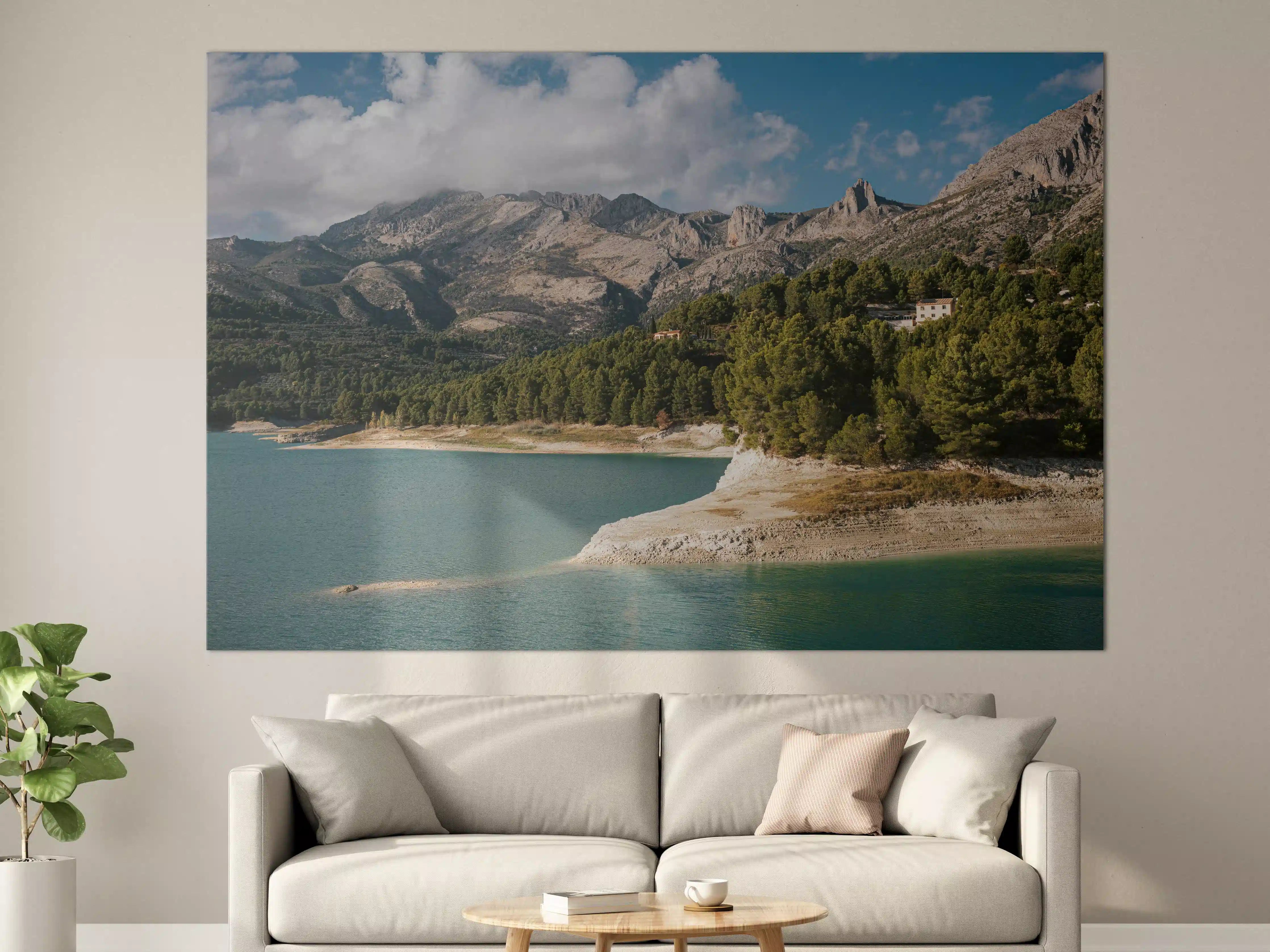 Große Wandbilder - "Moderne Blumenmuster Leinwandbild, Schwarz-Weiß, 60x90 cm"