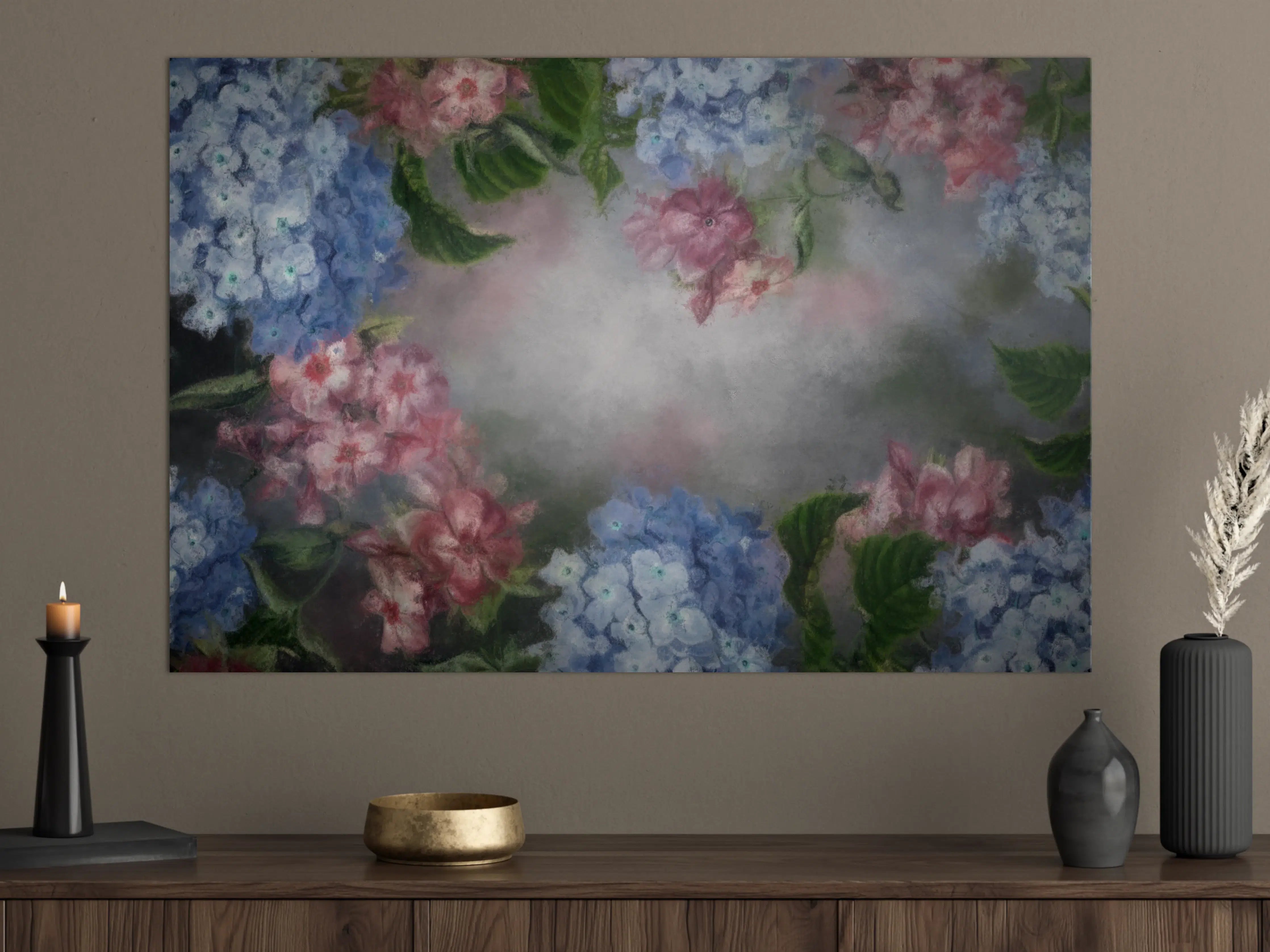 Große Wandbilder - antiquarisches Blumengemälde