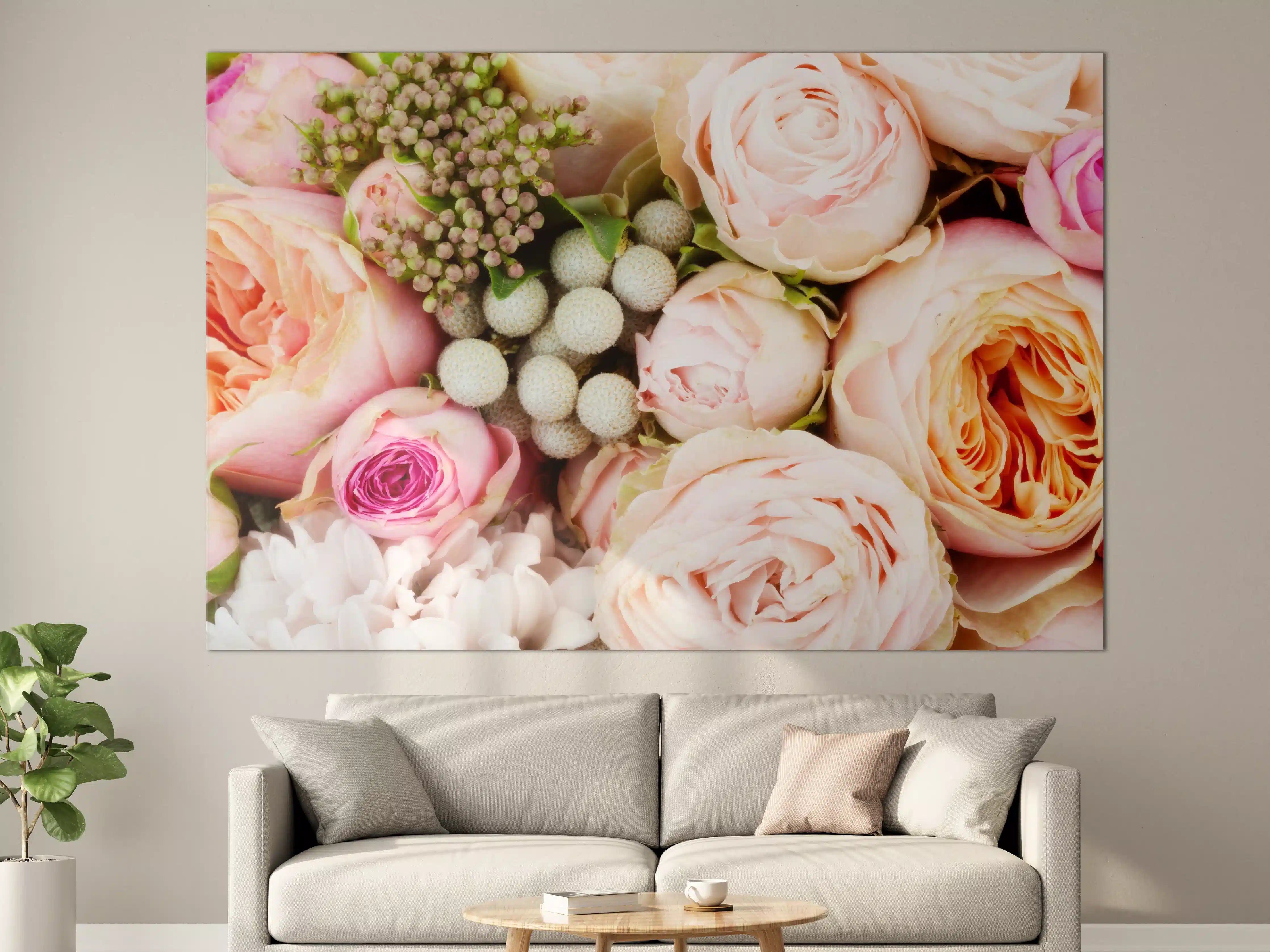 Große Wandbilder - bunter sommerlicher Blumenstrauß