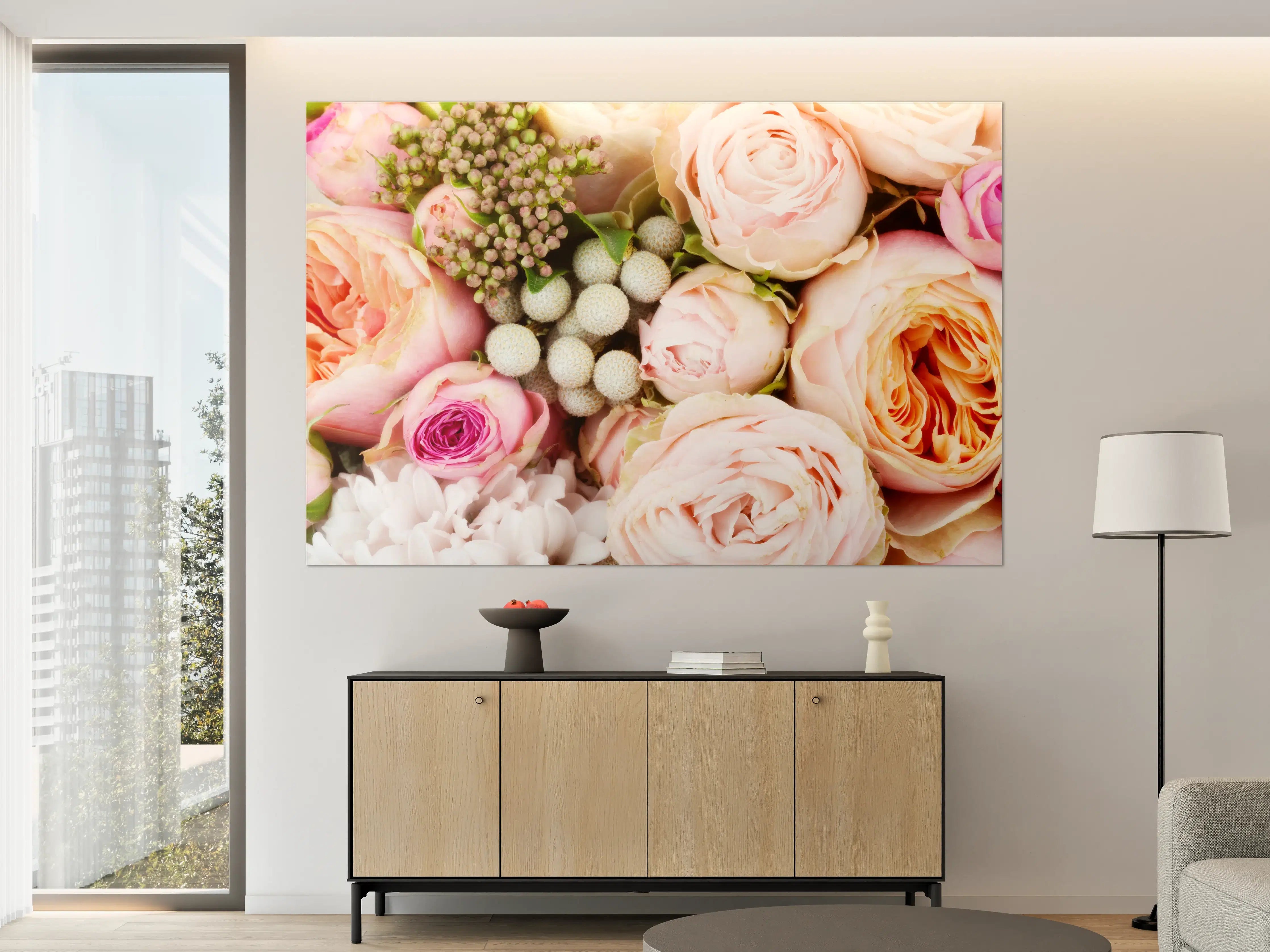 Große Wandbilder - bunter sommerlicher Blumenstrauß