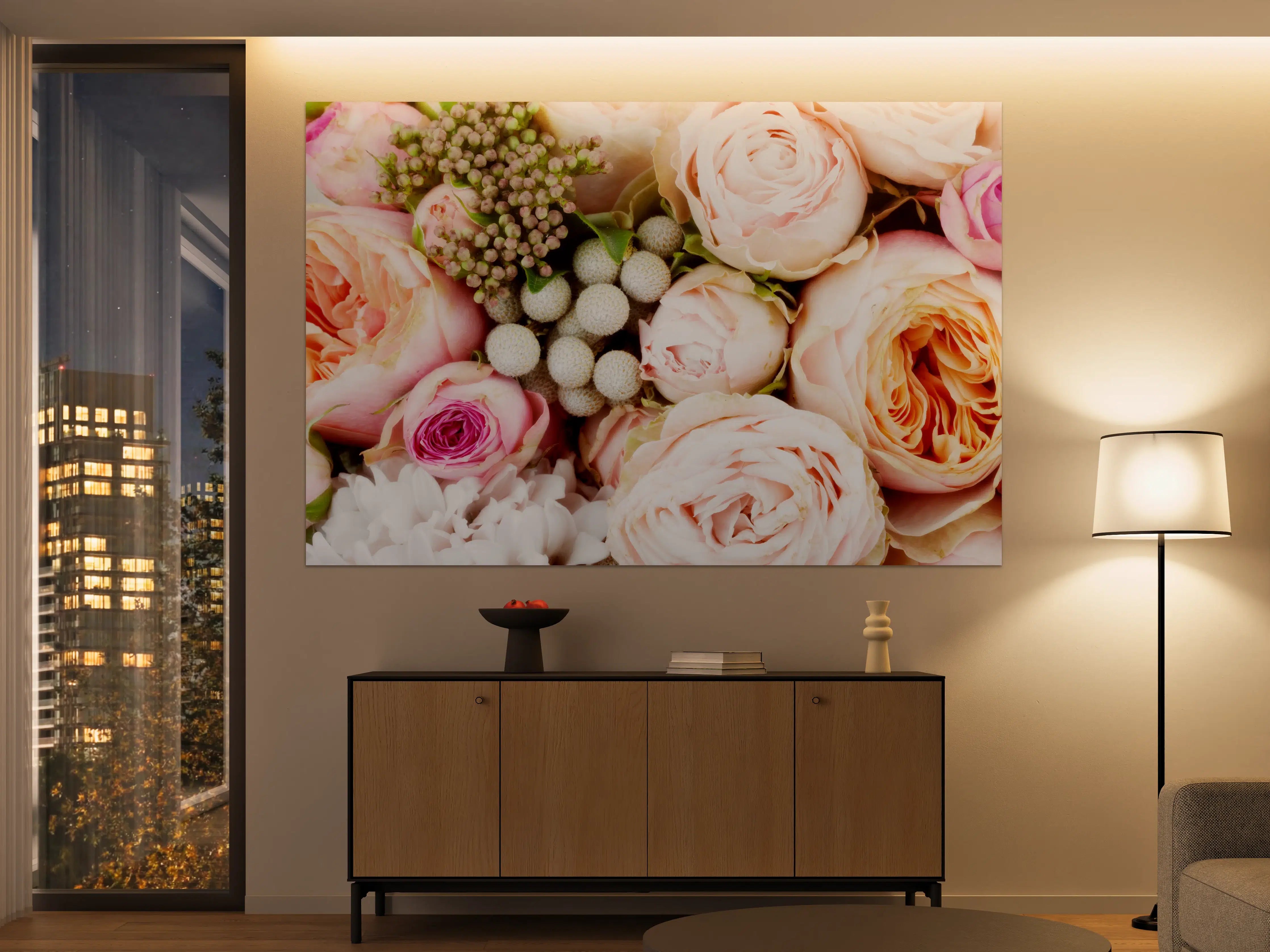 Große Wandbilder - bunter sommerlicher Blumenstrauß