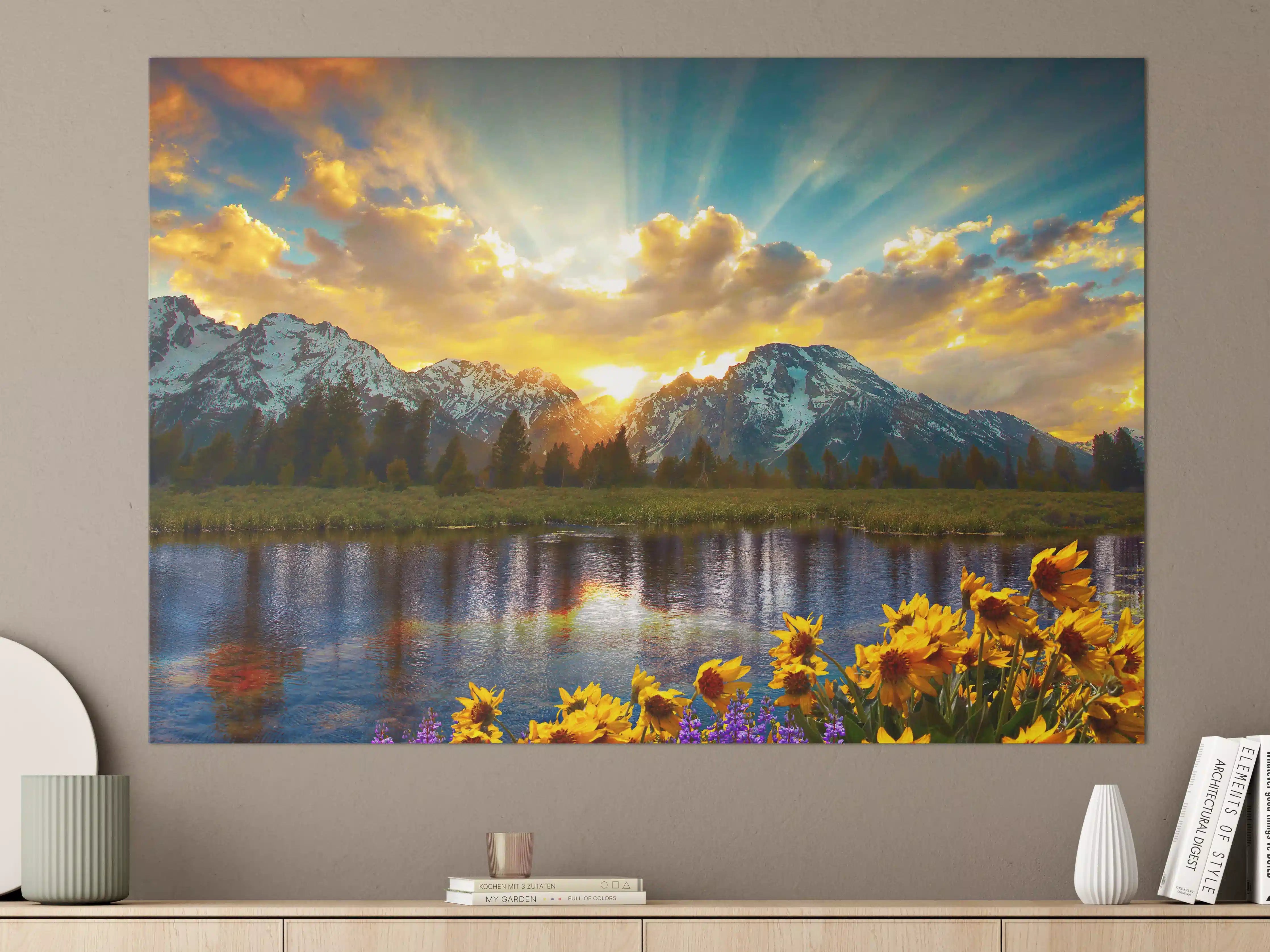 Große Wandbilder - einzigartiges Lichtspiel im Grand Teton