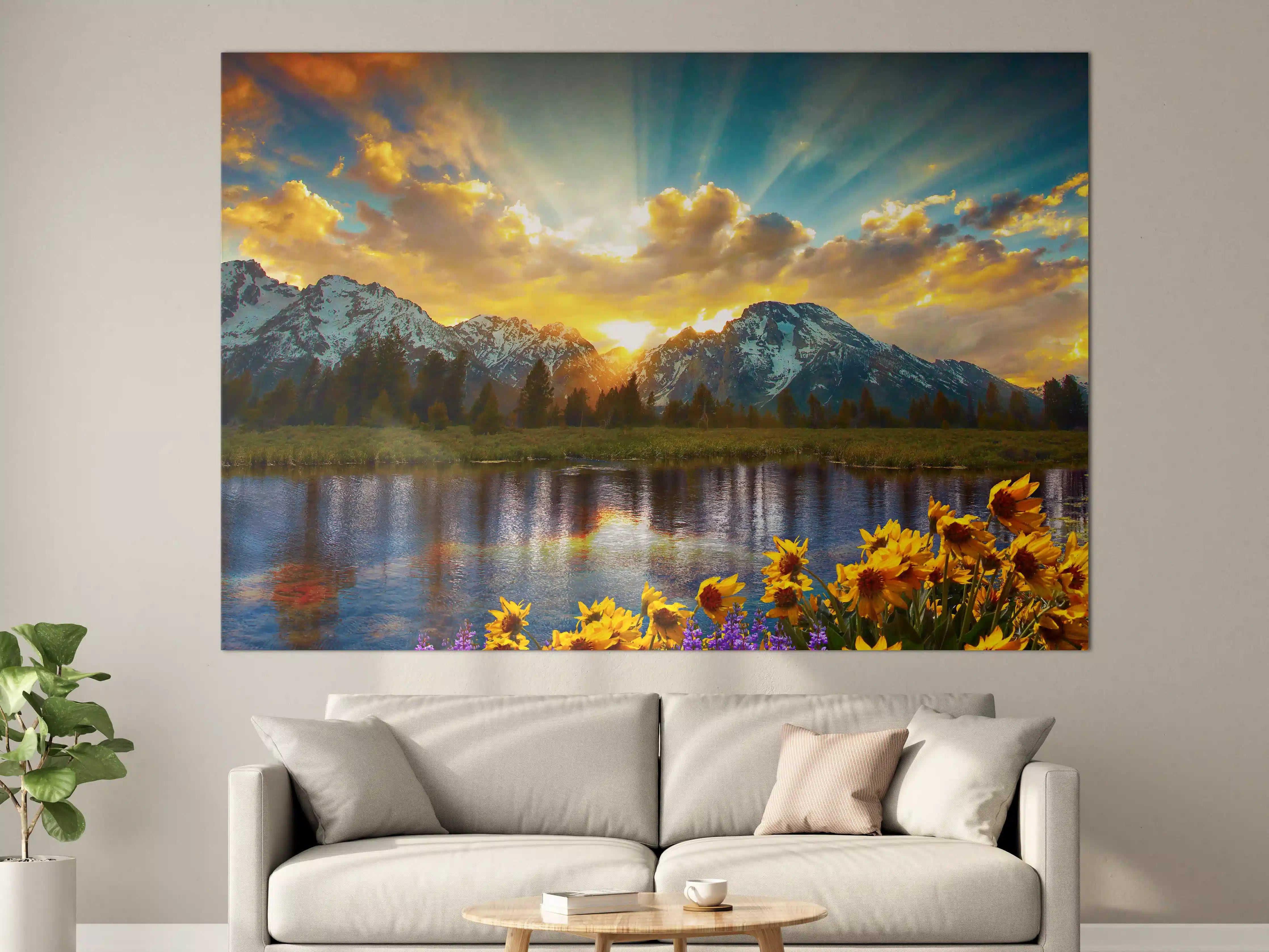 Große Wandbilder - einzigartiges Lichtspiel im Grand Teton