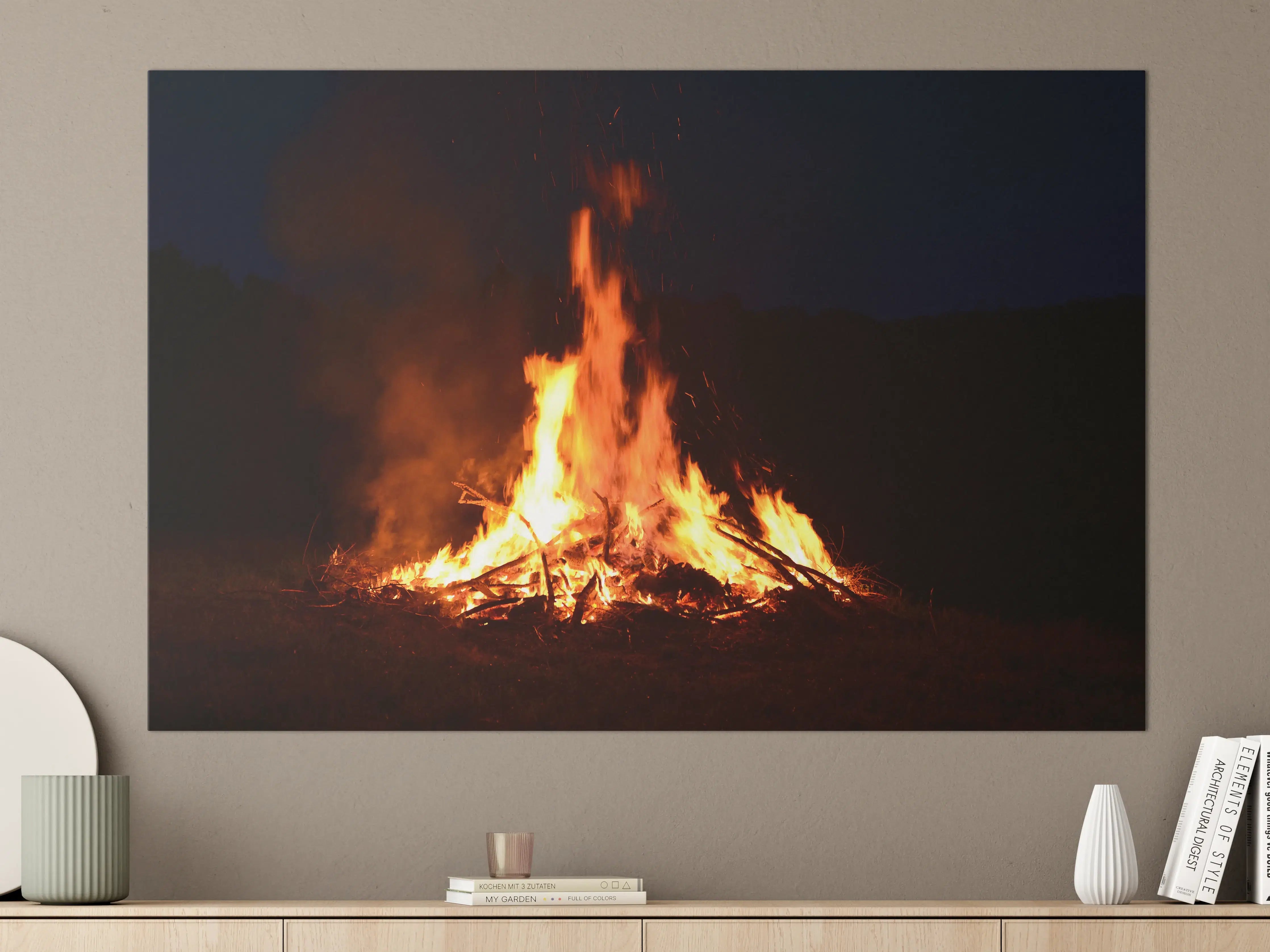 Große Wandbilder - gewaltiges outdoor Lagerfeuer
