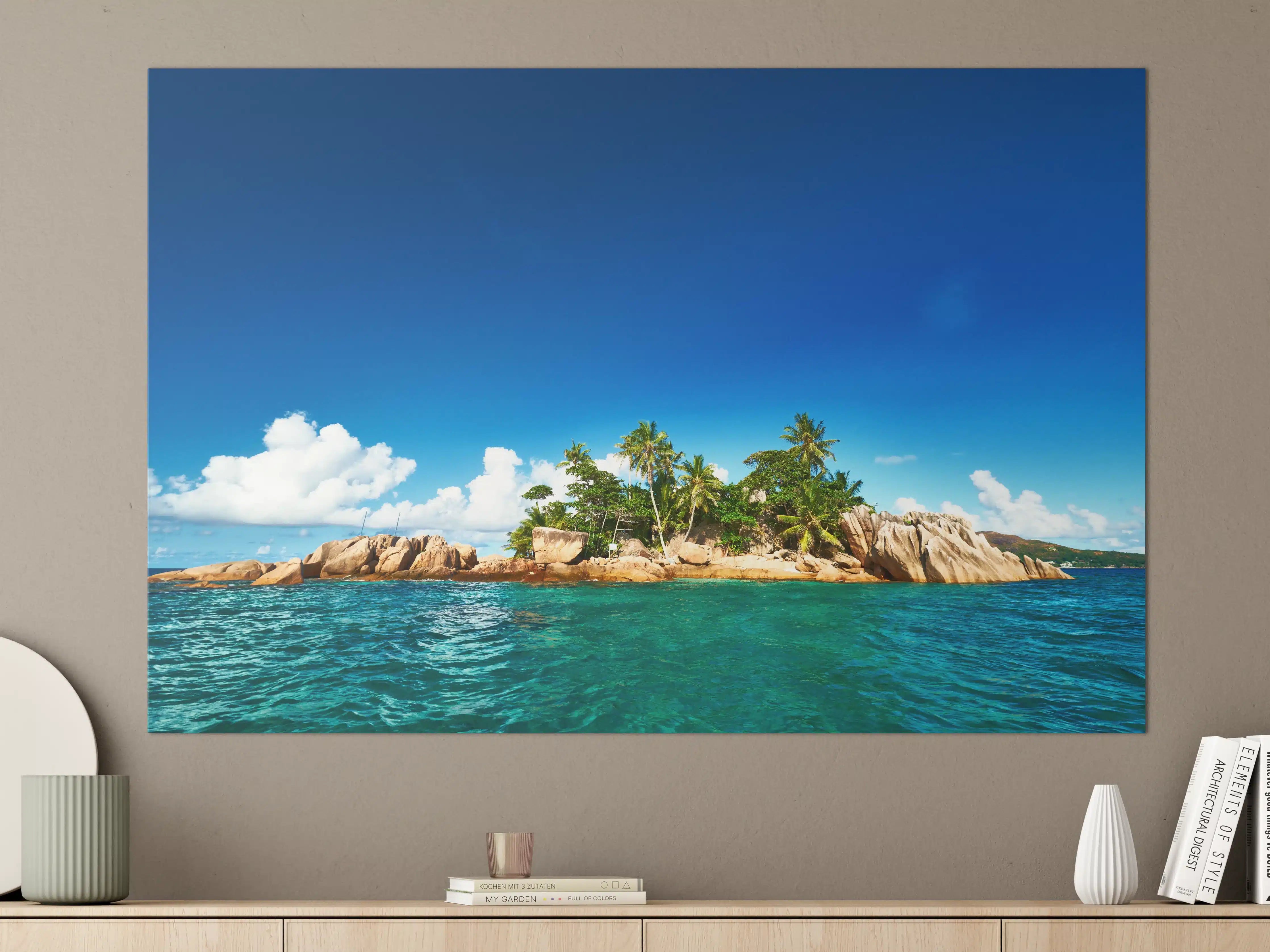 Große Wandbilder - kleine tropische Insel vor Sankt Pierre