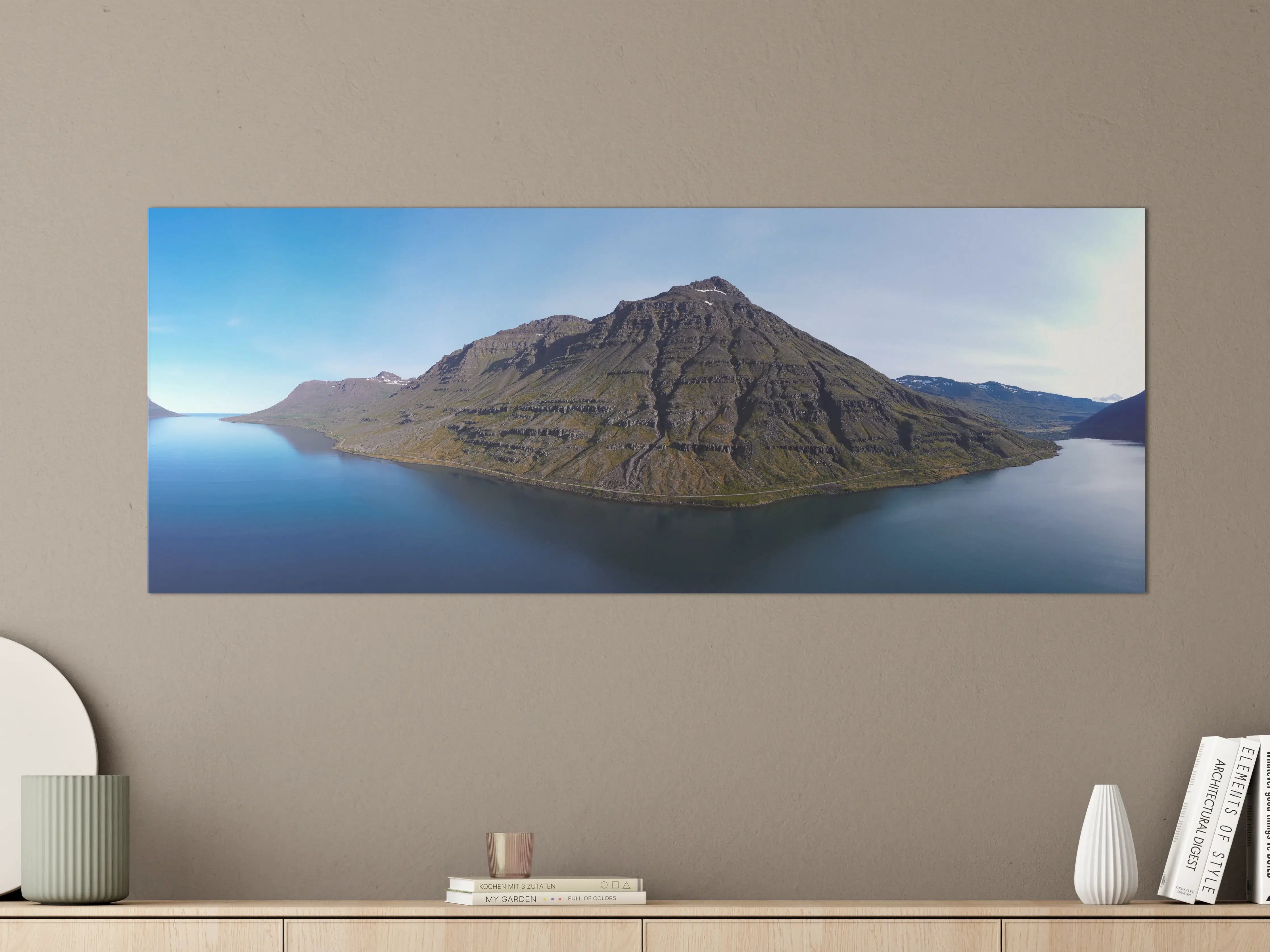 Große Wandbilder - luftbildpanorama in den isländischen ostfjorden