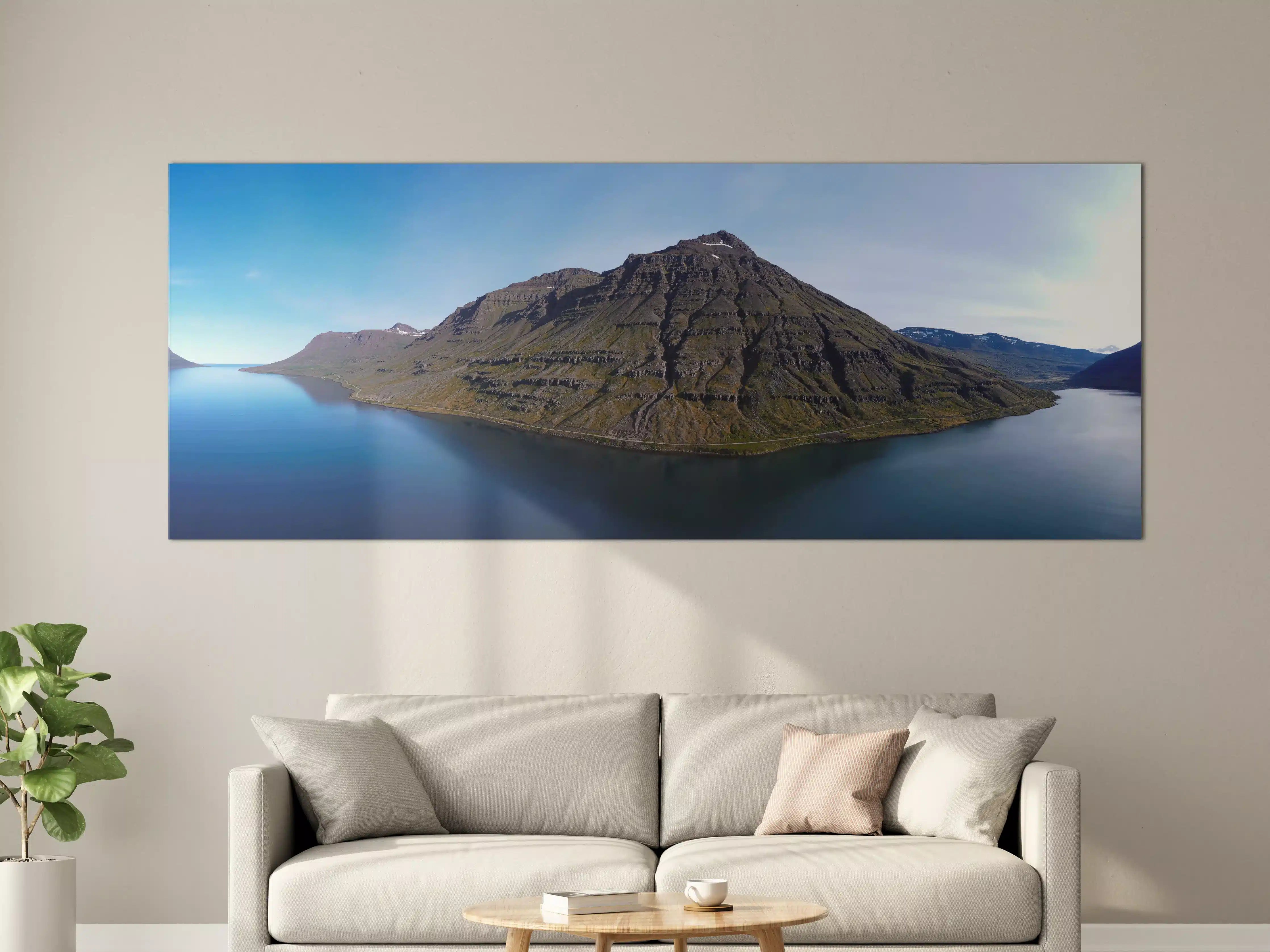 Große Wandbilder - luftbildpanorama in den isländischen ostfjorden