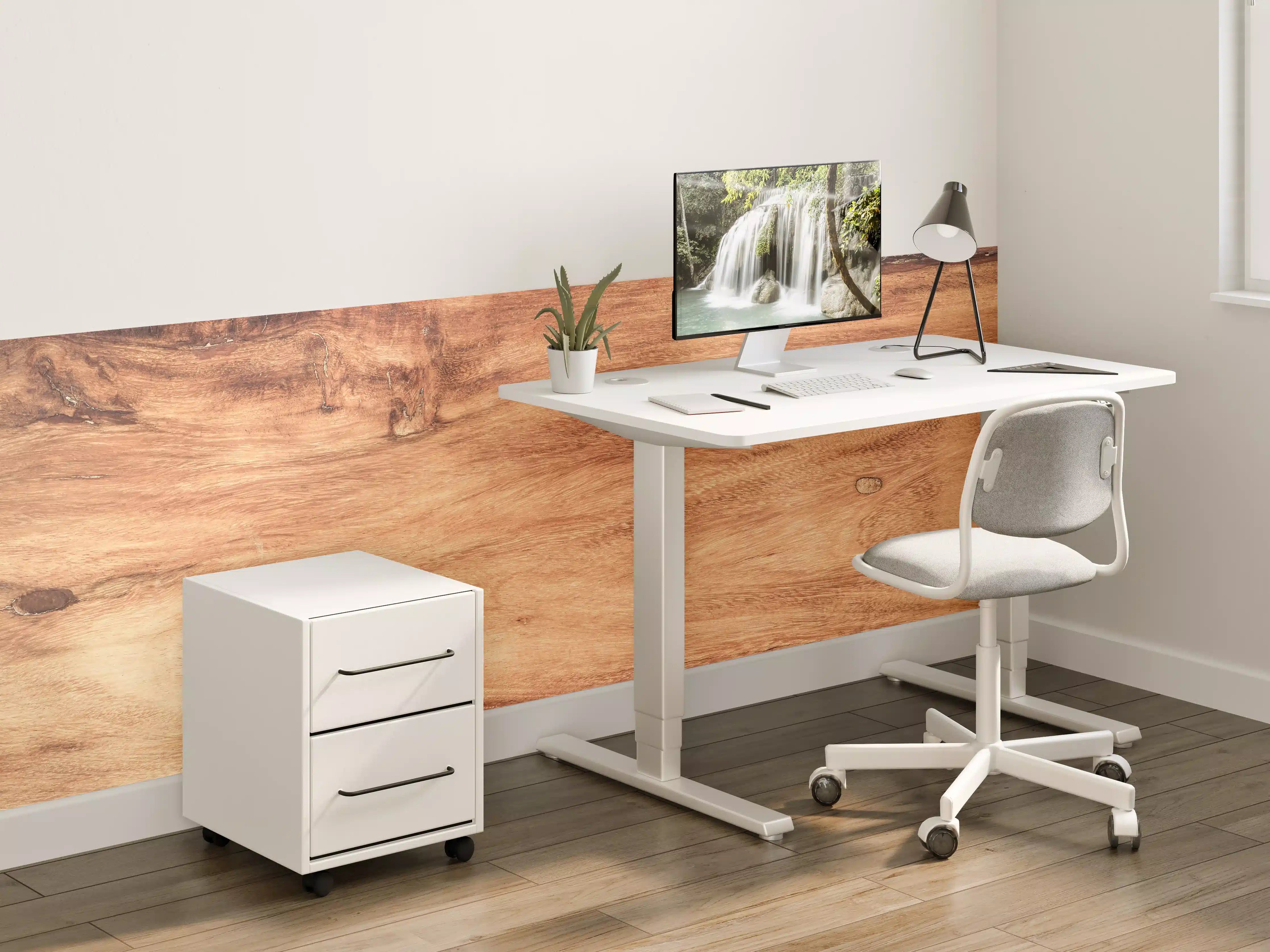 Kinderzimmer Wandgestaltung - Teakholz mit natürlichem Muster