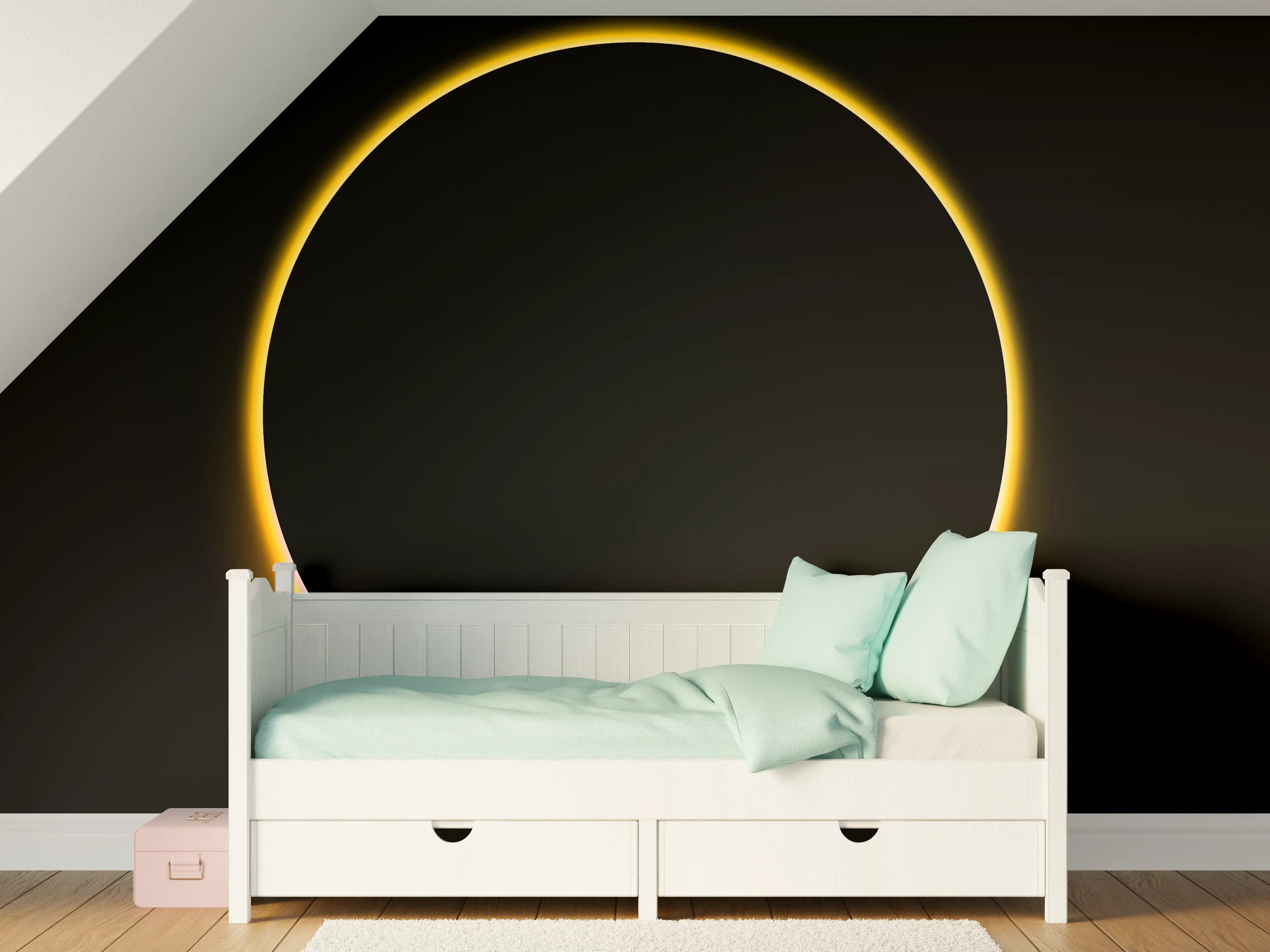 Kinderzimmer Wandgestaltung - Totale Sonnenfinsternis