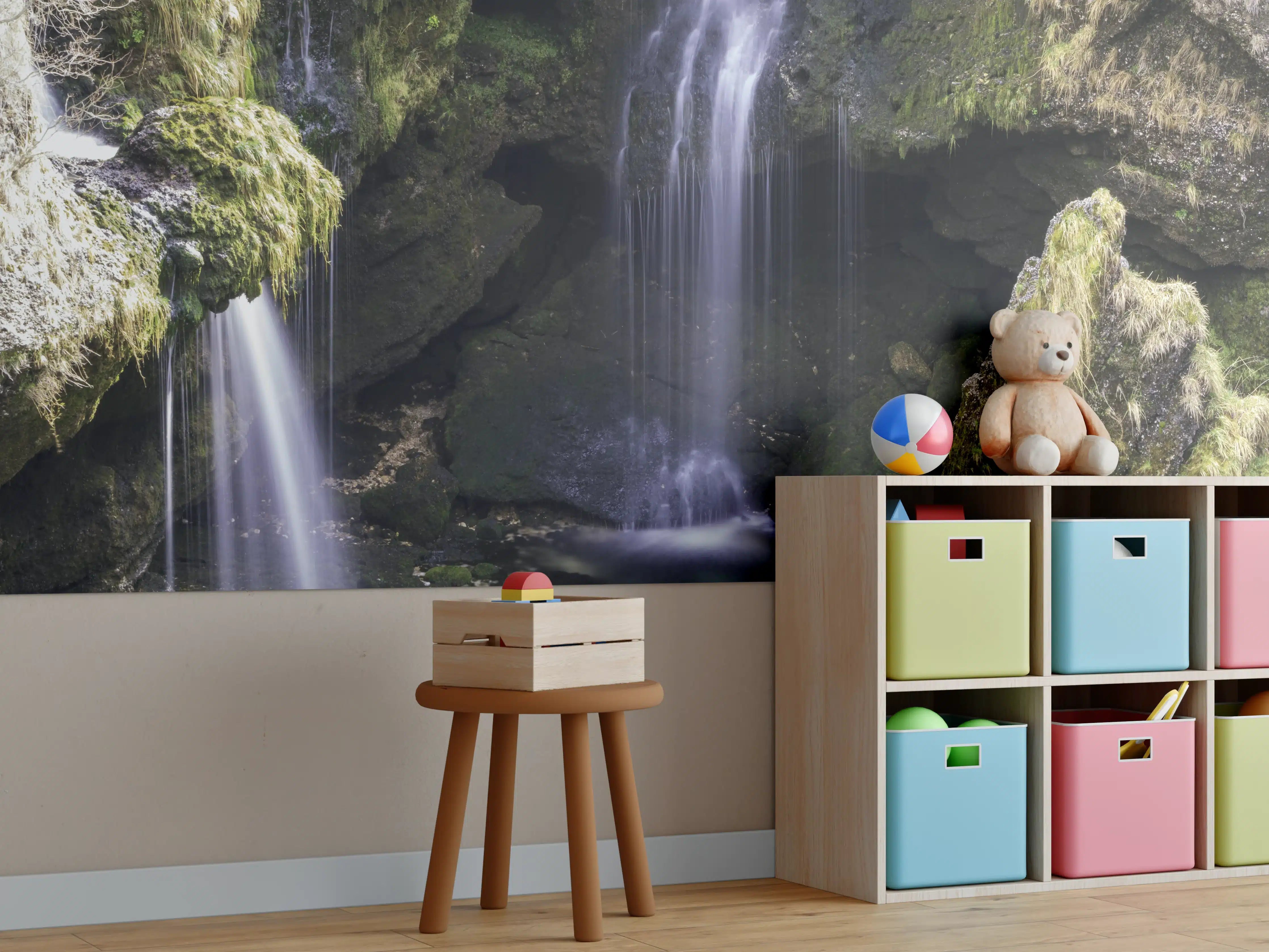Kinderzimmer Wandgestaltung - harmonische Traunfall Wasserfälle