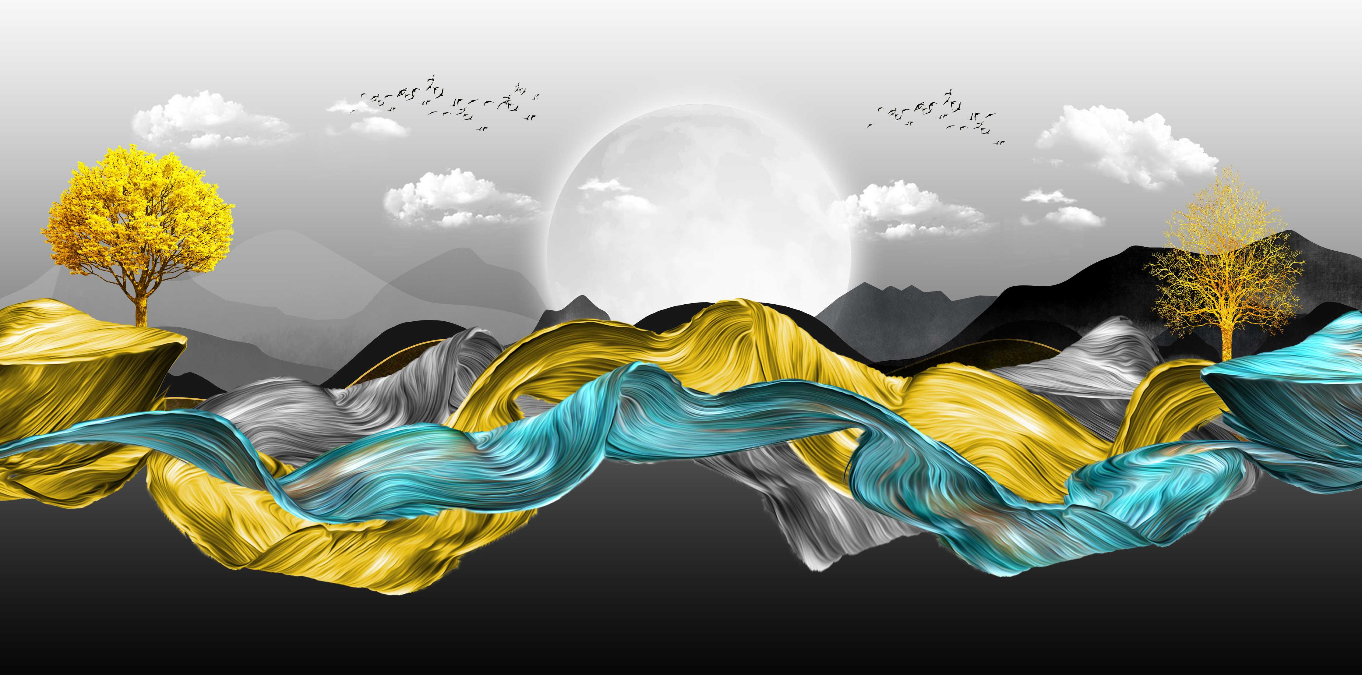 Kinderzimmer Wandgestaltung-3D Moderne Leinwand - Abstrakt