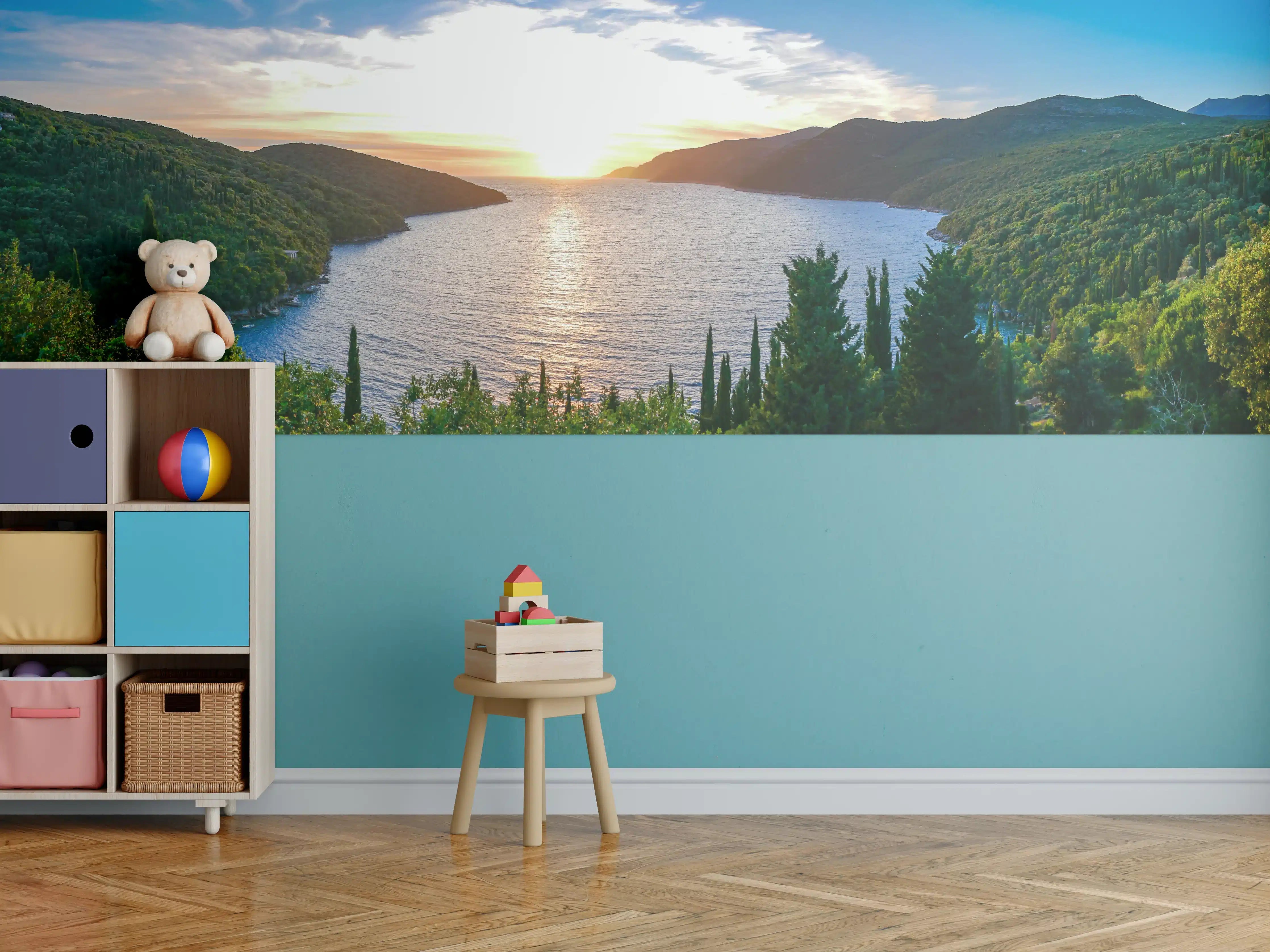 Kinderzimmer Wandgestaltung - Abendgrau am stillen See