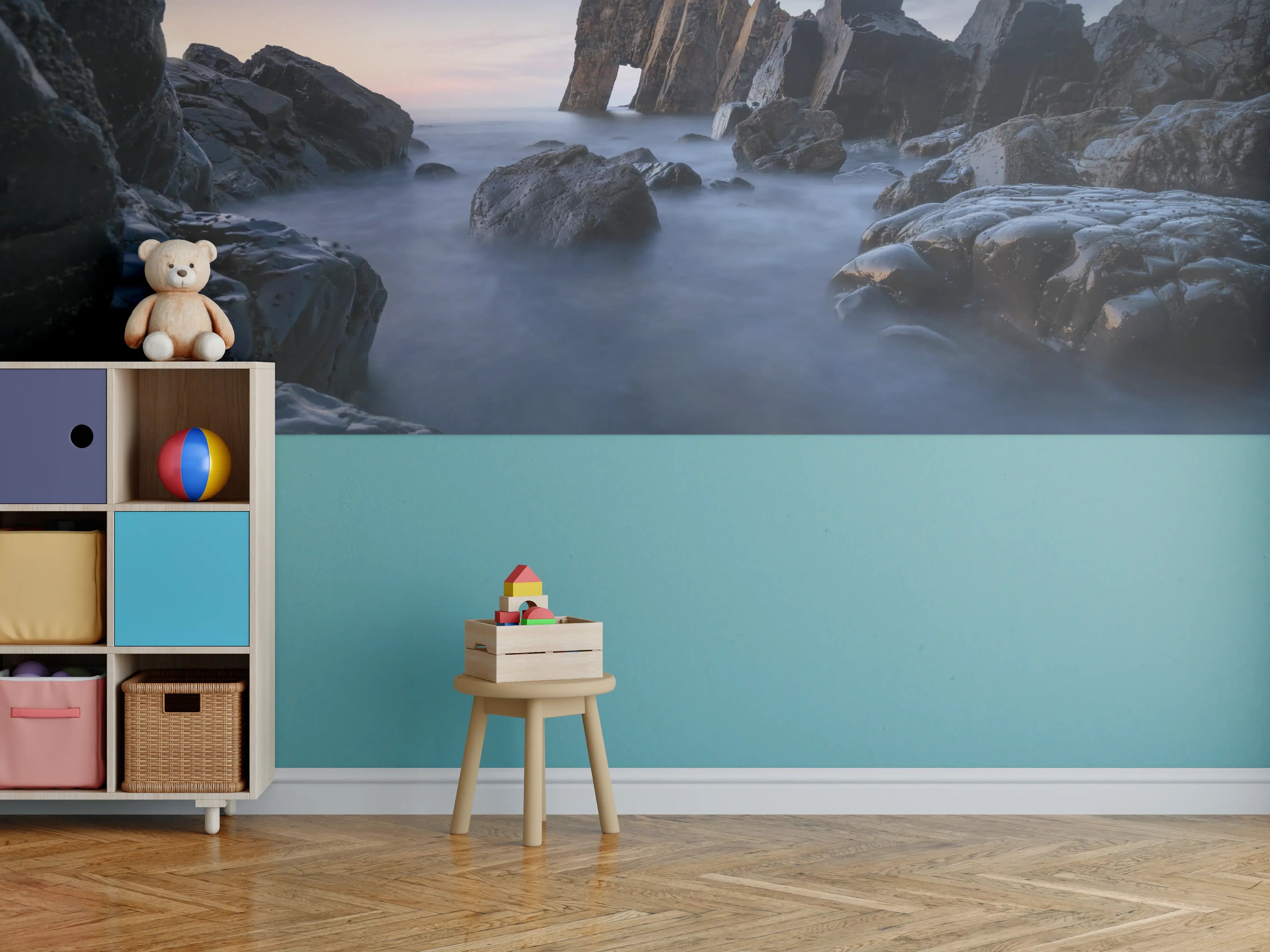 Kinderzimmer Wandgestaltung - Abendlicht Küstenpanorama