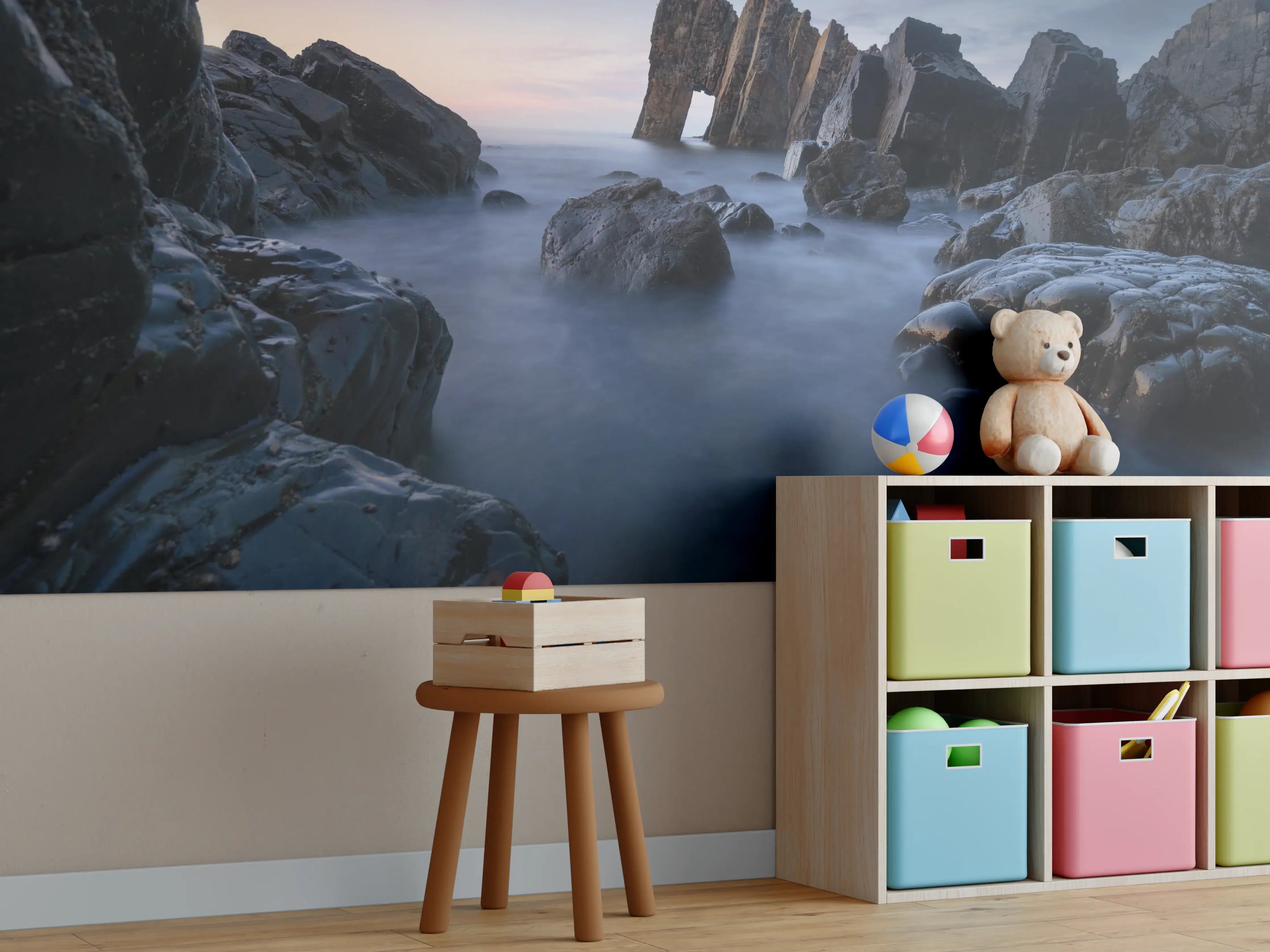 Kinderzimmer Wandgestaltung - Abendlicht Küstenpanorama