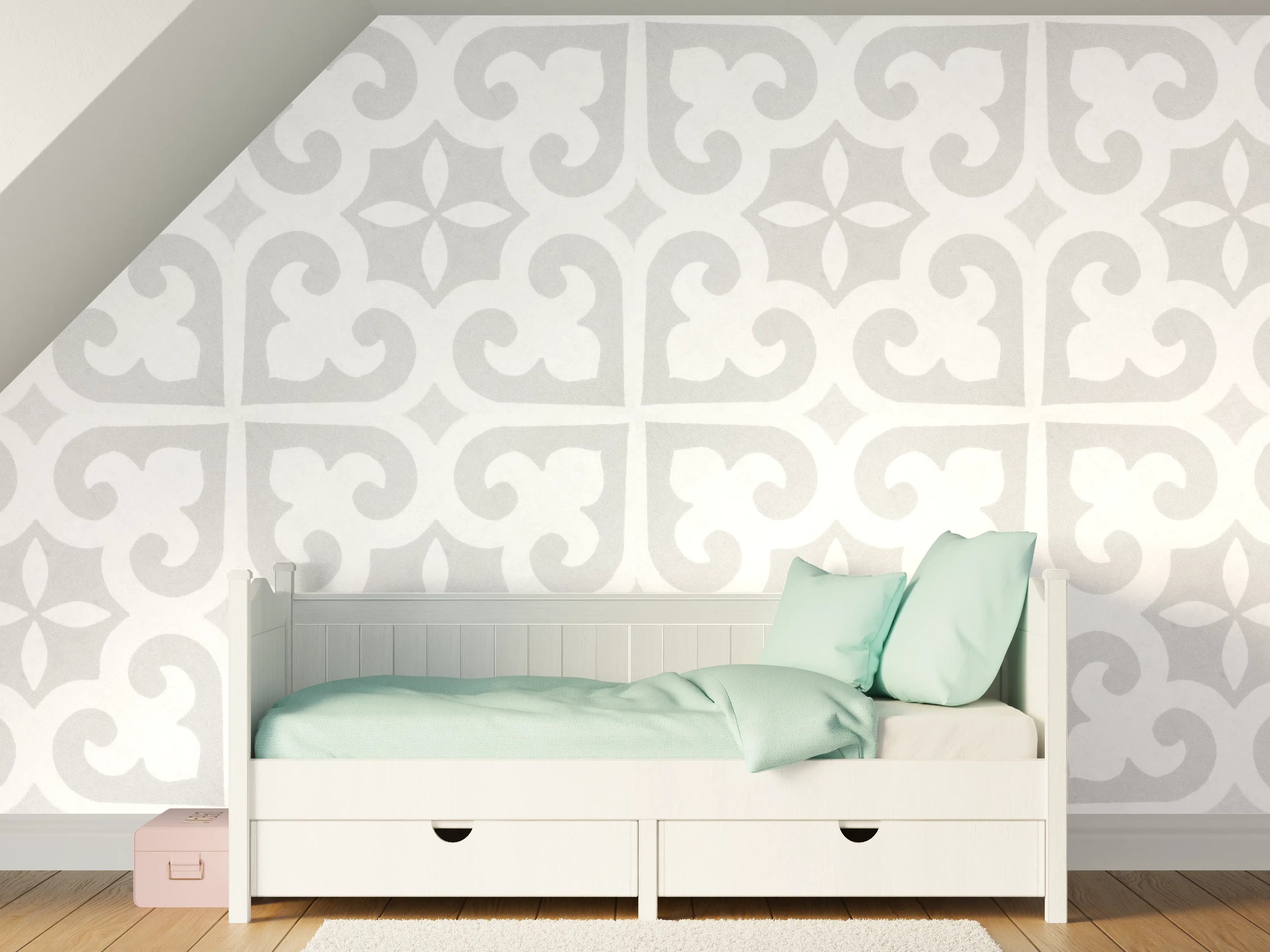 Kinderzimmer Wandgestaltung - Abgenutztes Mosaik