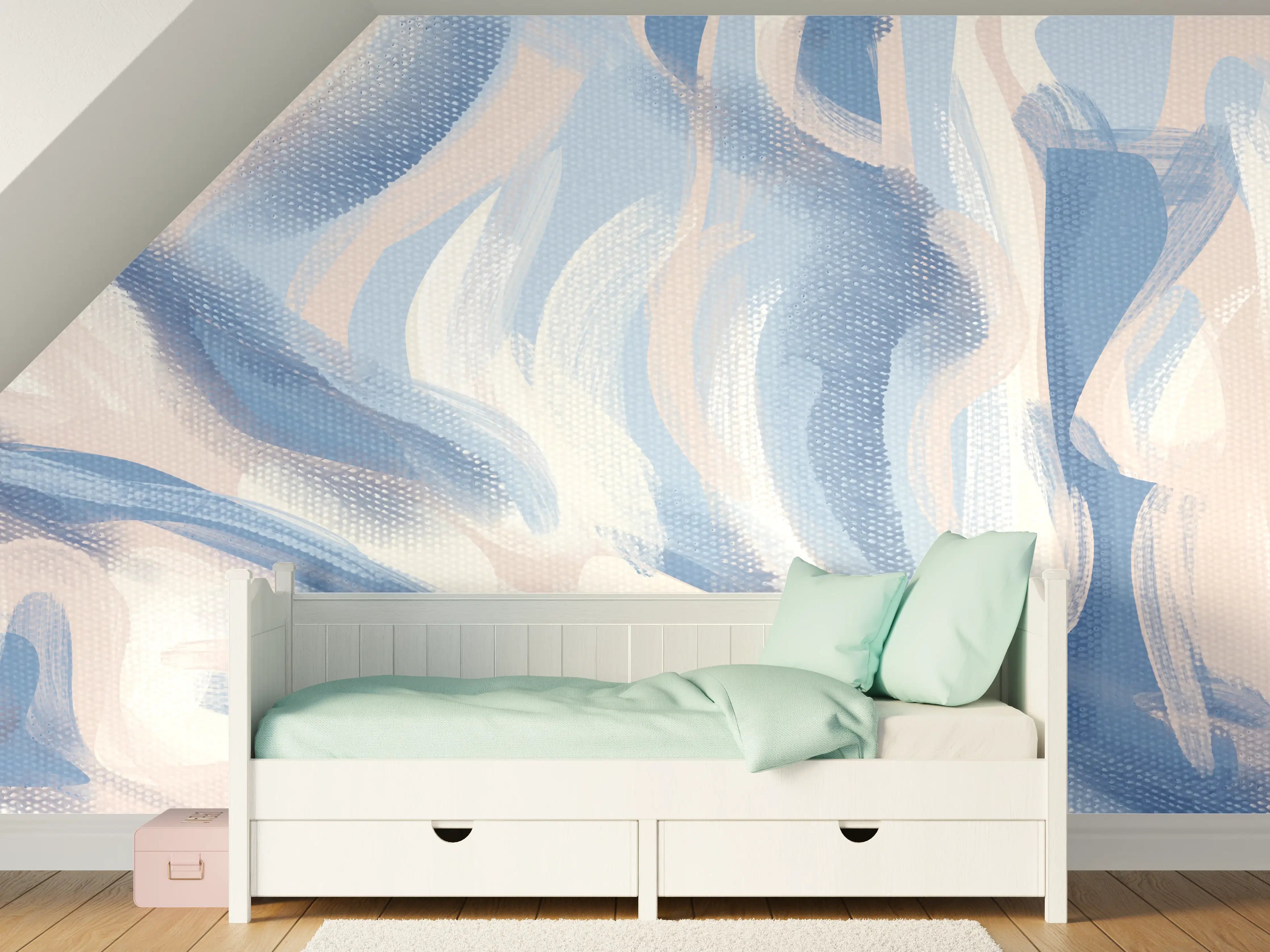 Kinderzimmer Wandgestaltung - Abstrakte Acryl-Kunstleinwand