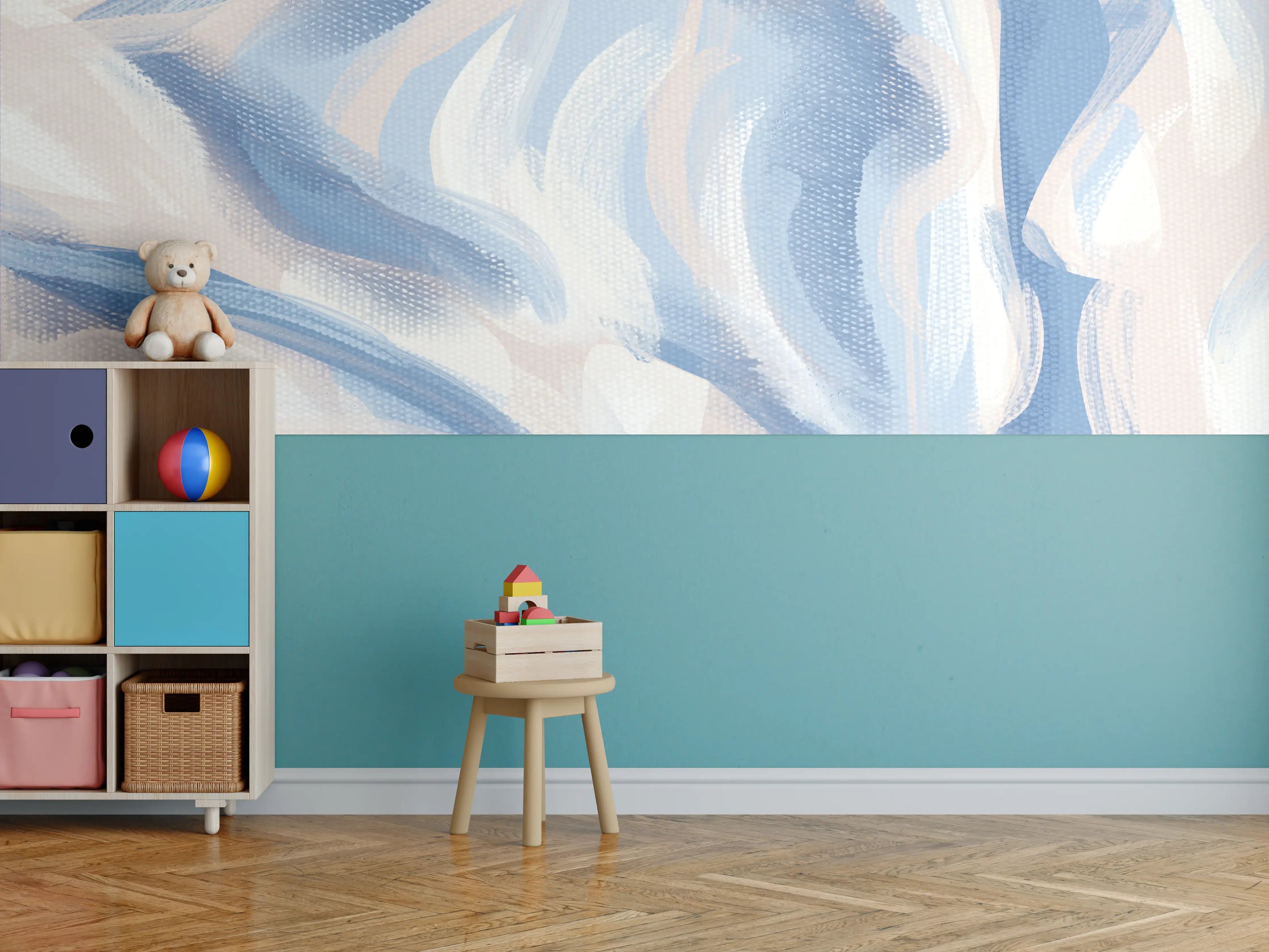 Kinderzimmer Wandgestaltung - Abstrakte Acryl-Kunstleinwand