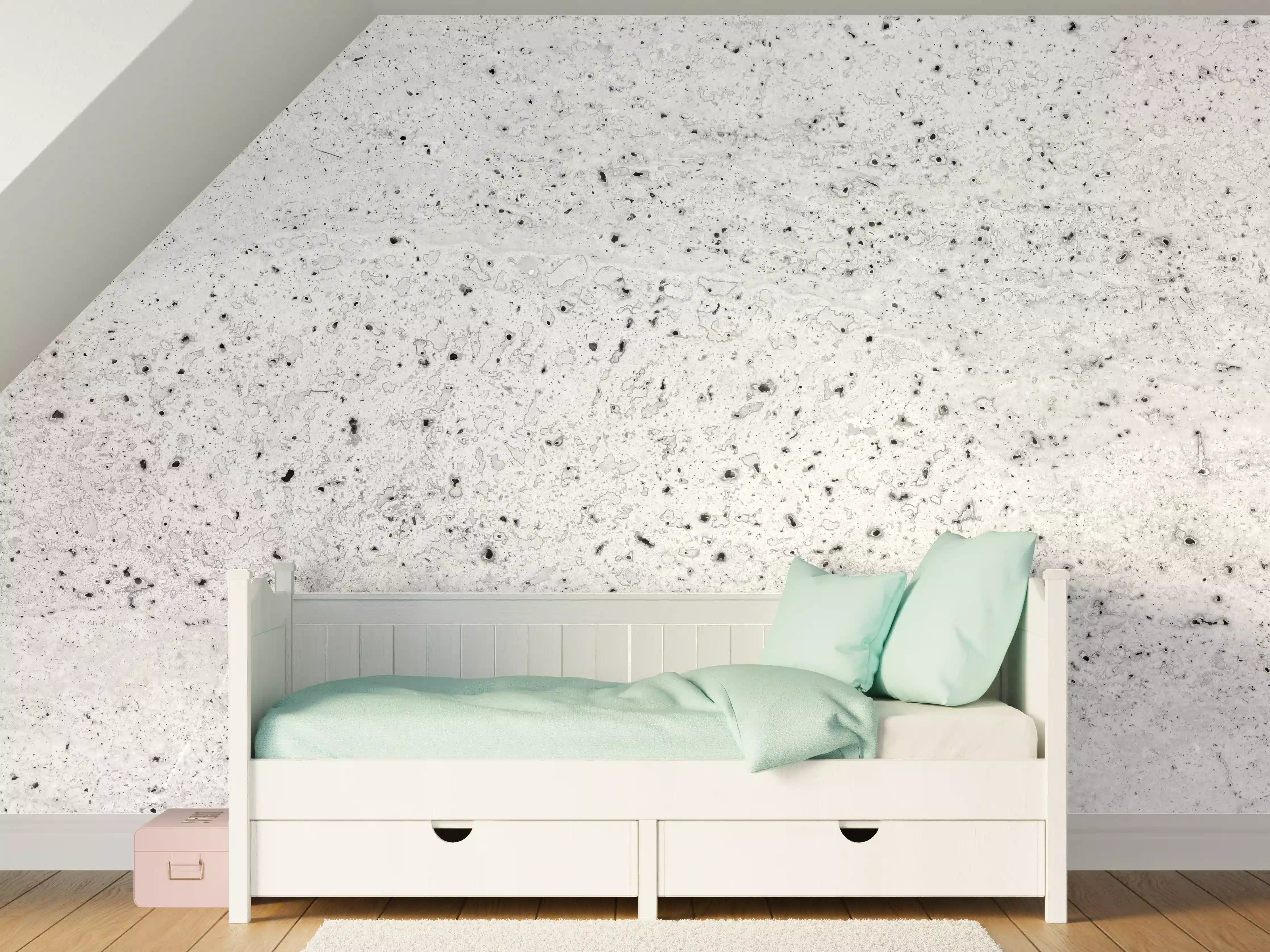 Kinderzimmer Wandgestaltung - Abstrakte Betonstruktur