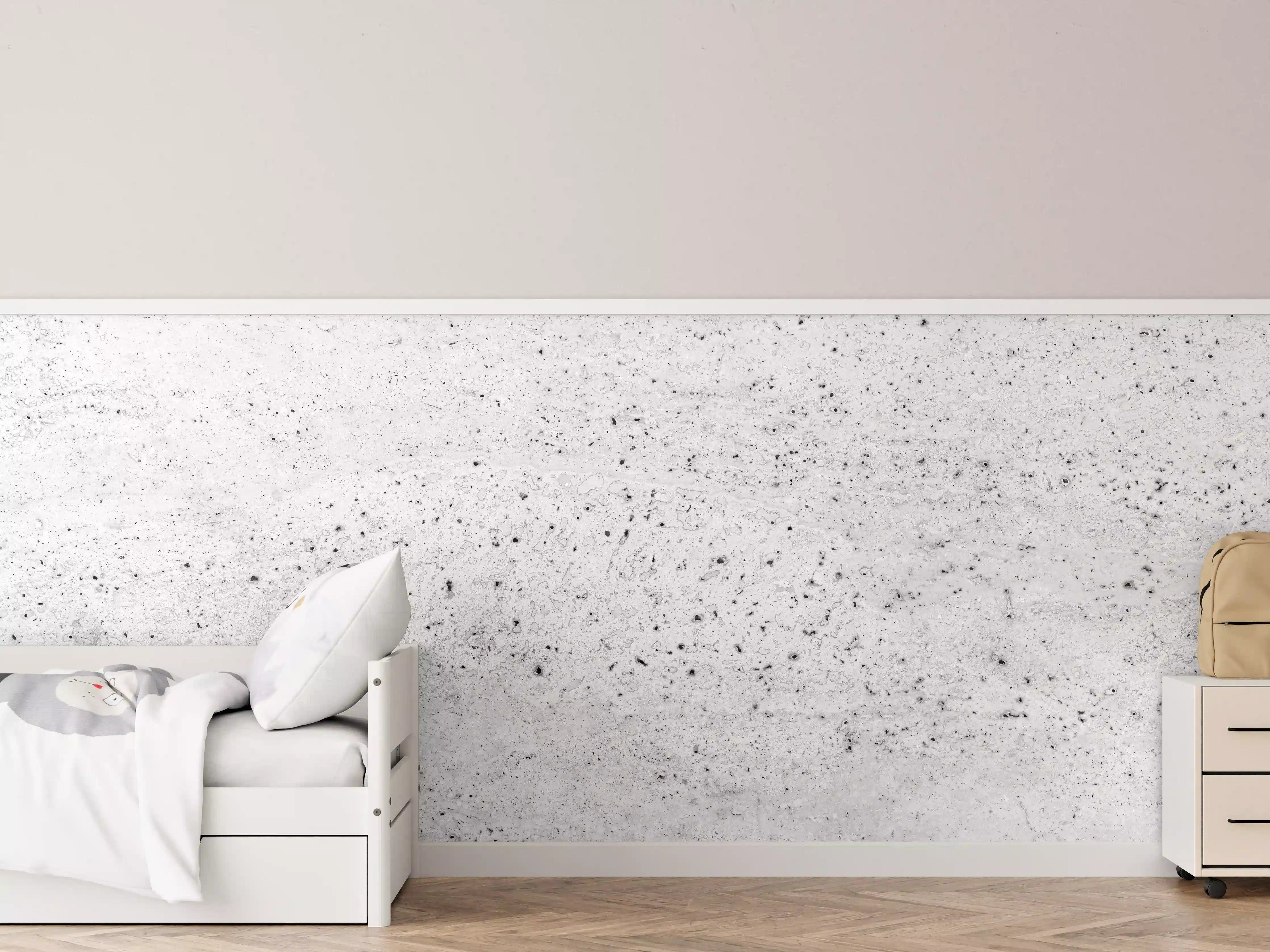 Kinderzimmer Wandgestaltung - Abstrakte Betonstruktur