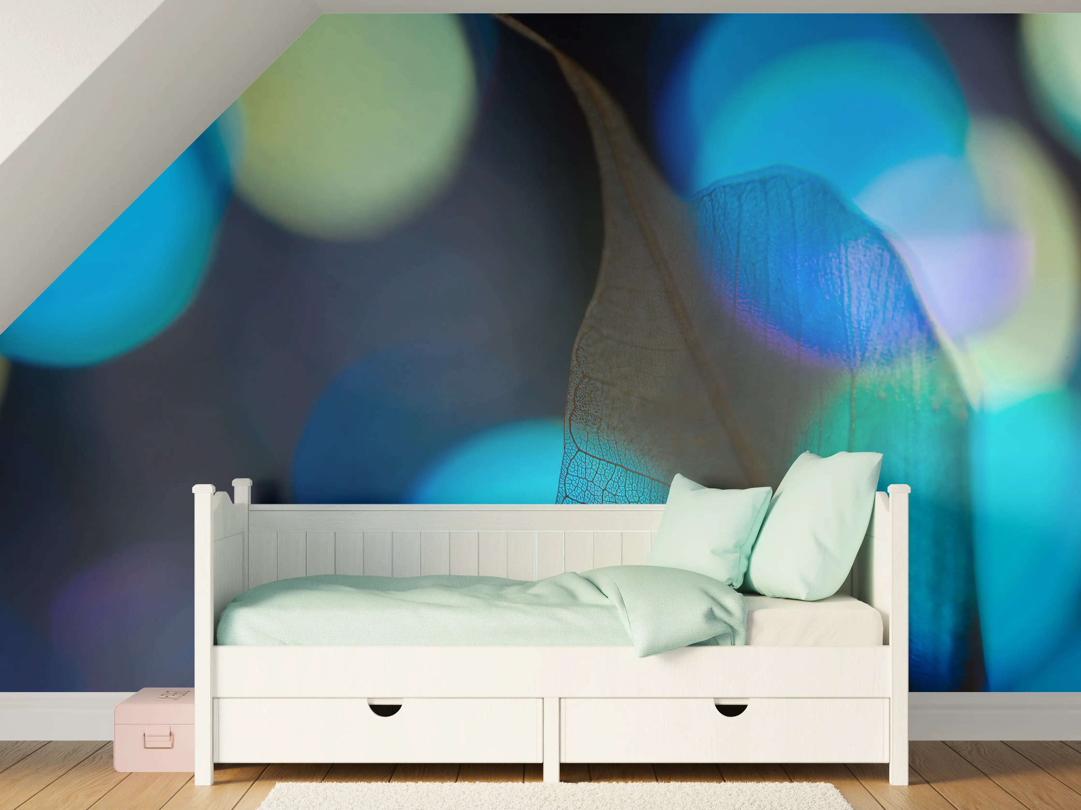 Kinderzimmer Wandgestaltung - Abstrakte Blatt-Venen Textur