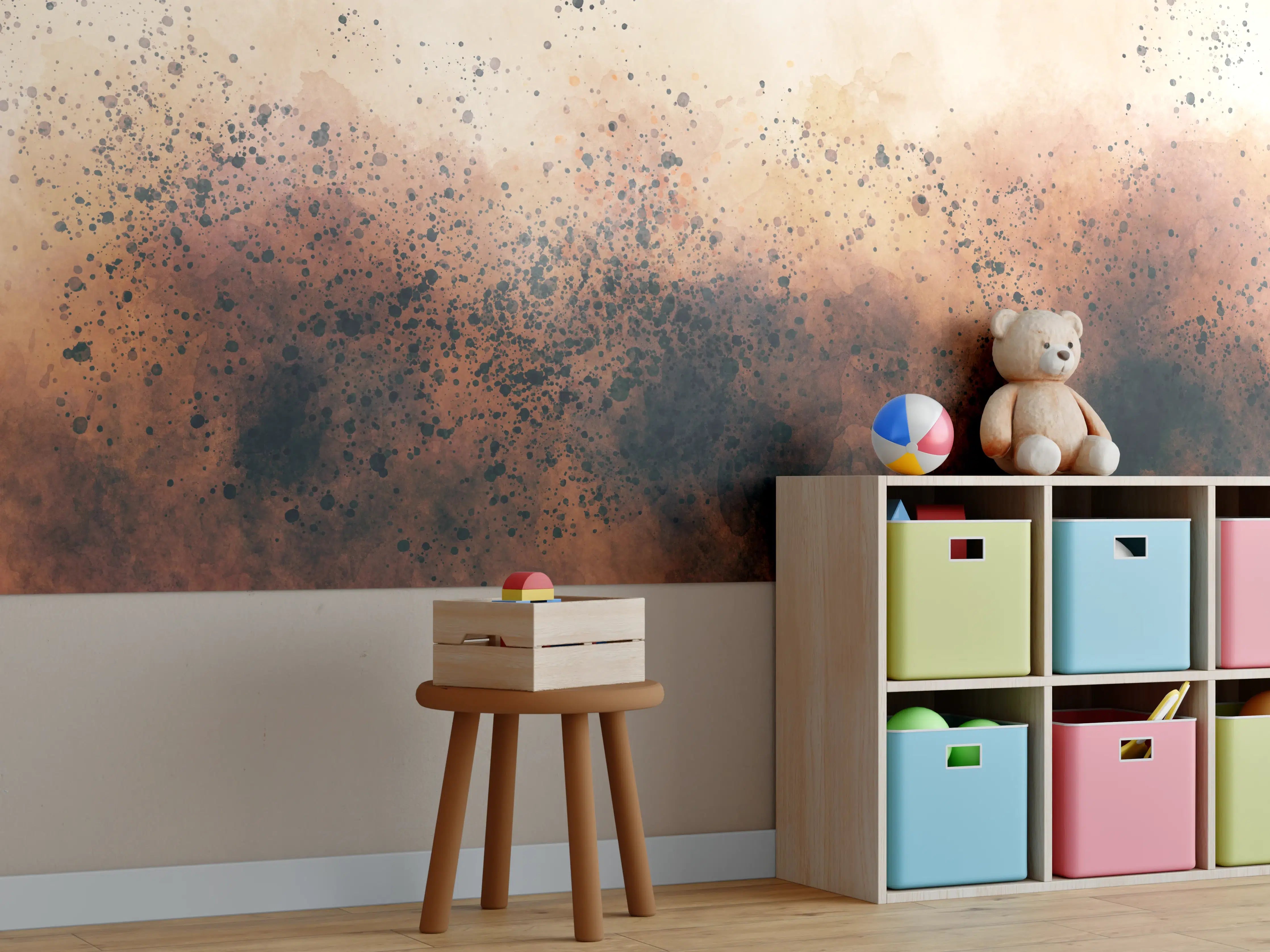 Kinderzimmer Wandgestaltung - Abstrakte Rauchfarben Explosion
