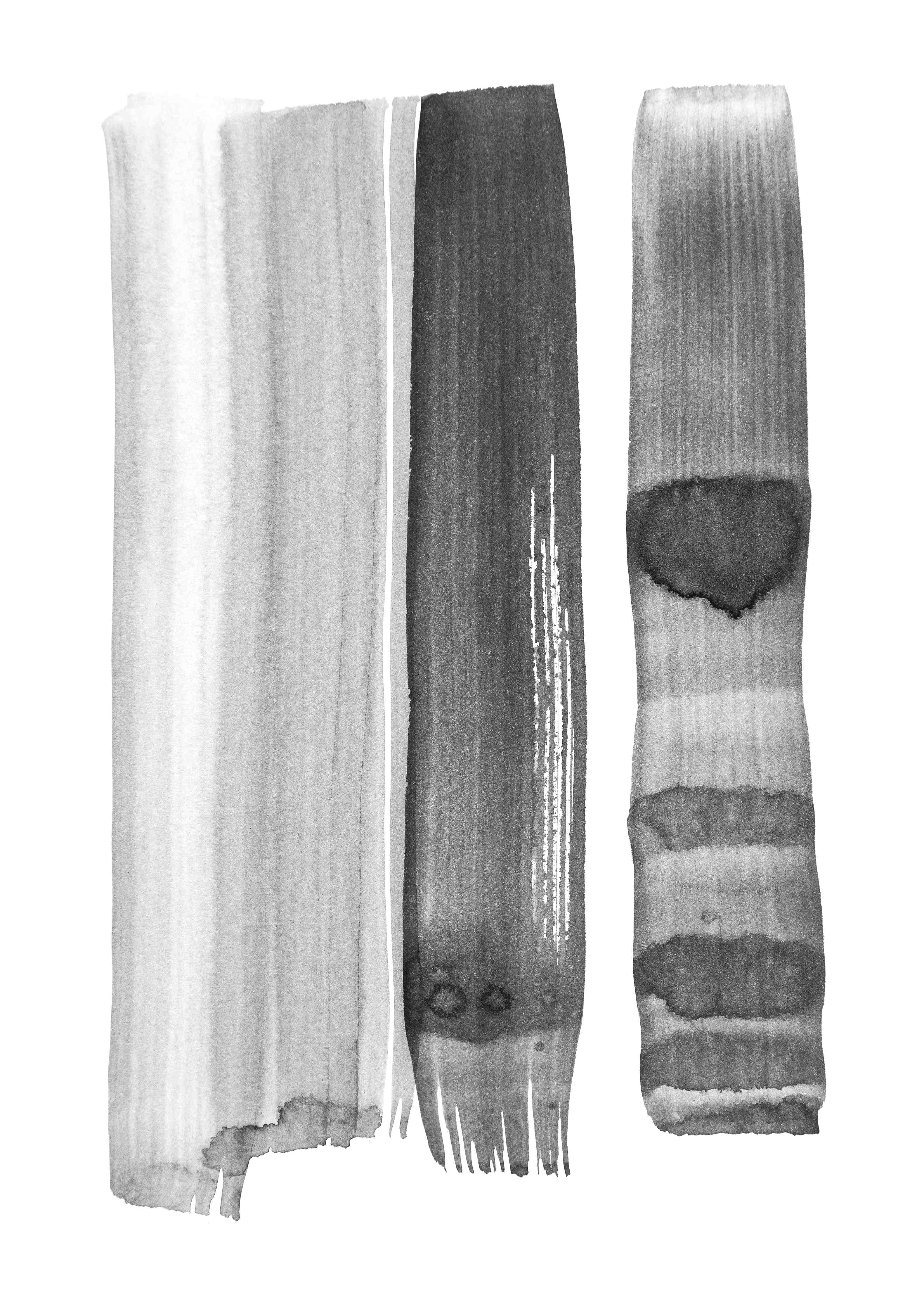 Kinderzimmer Wandgestaltung-Abstrakte Schwarz-Weiß-Strukturstreifen