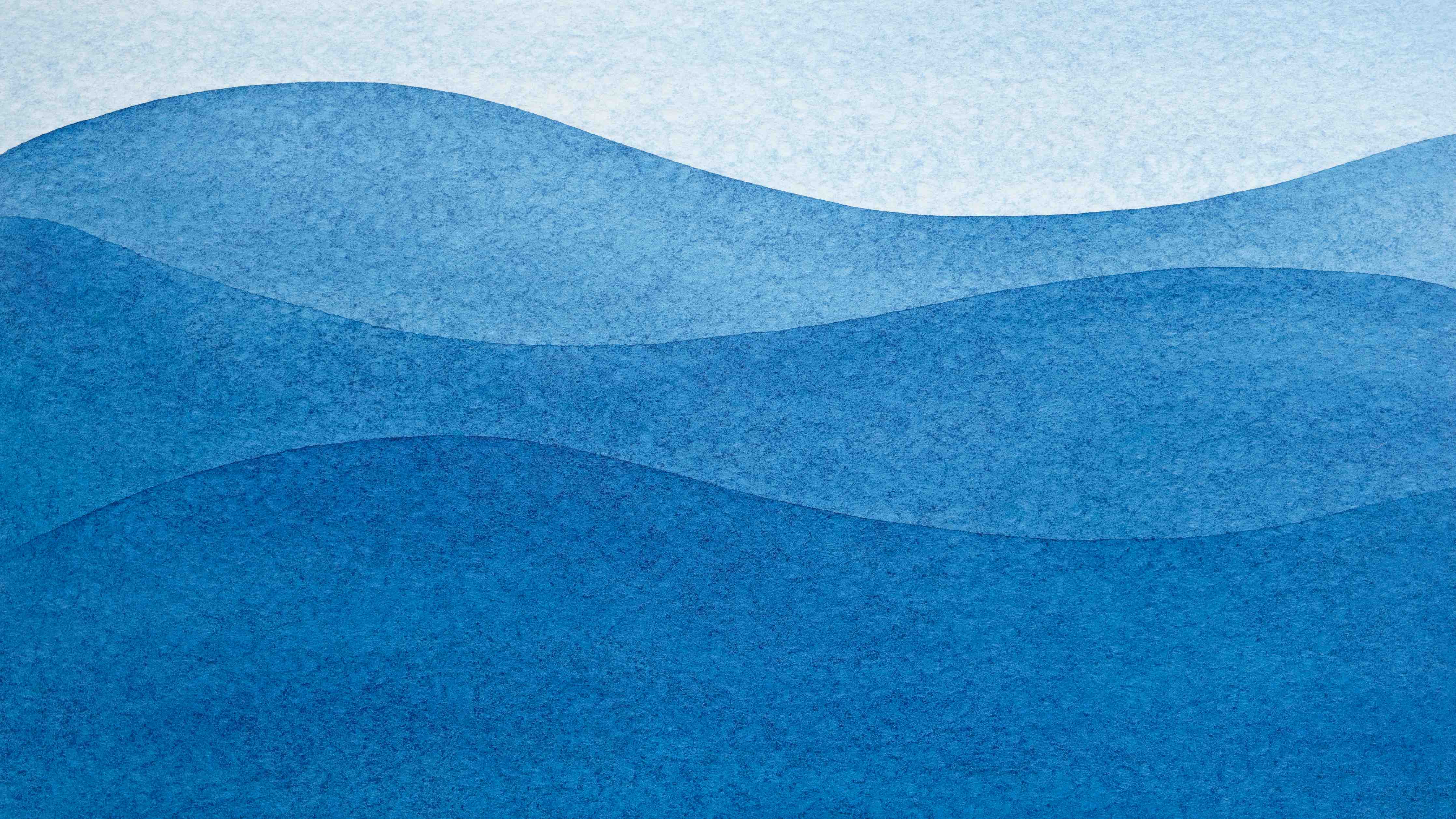 Kinderzimmer Wandgestaltung-Abstrakte Wellenmuster in Blau