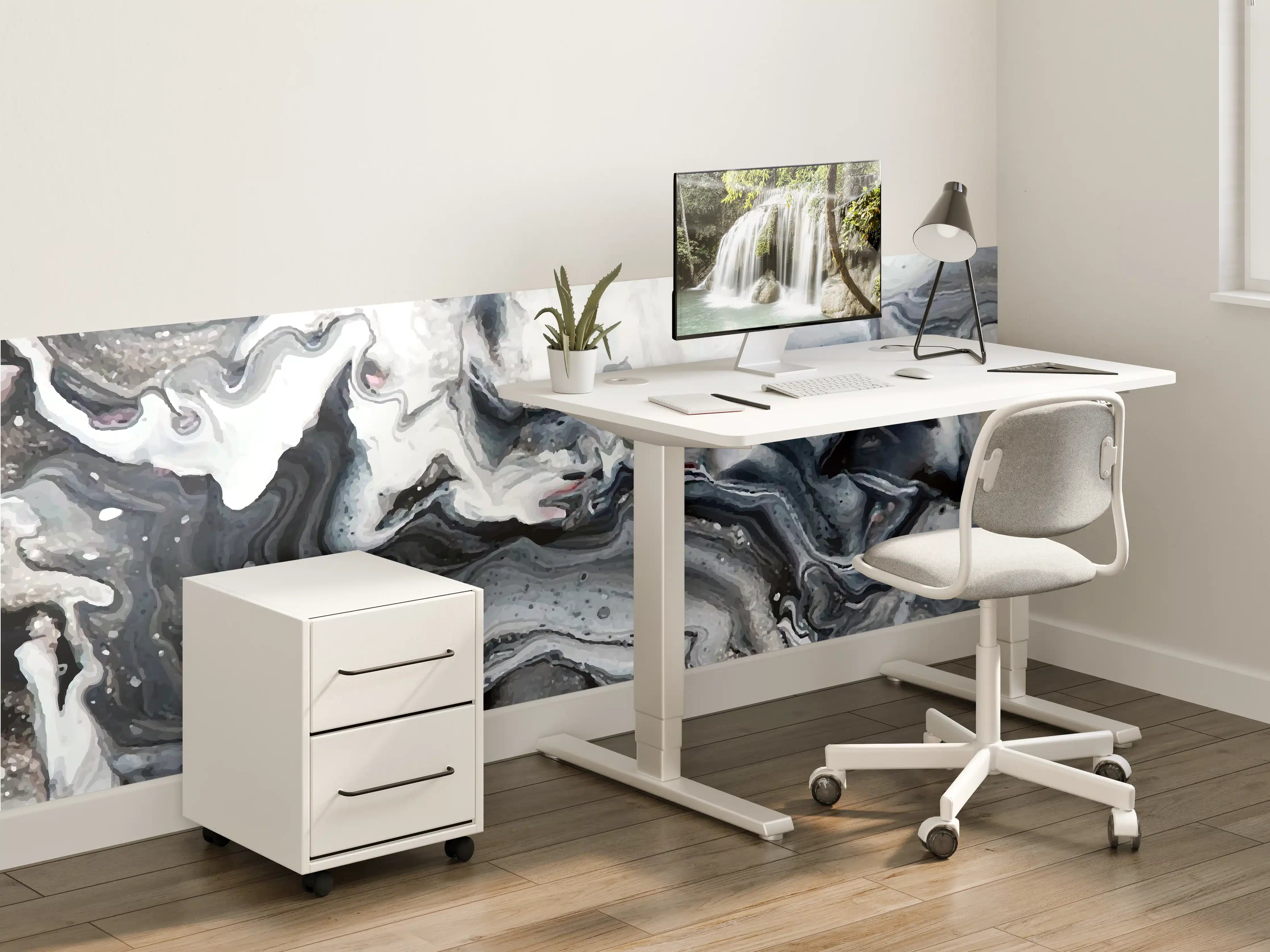 Kinderzimmer Wandgestaltung - Abstrakter Marmor