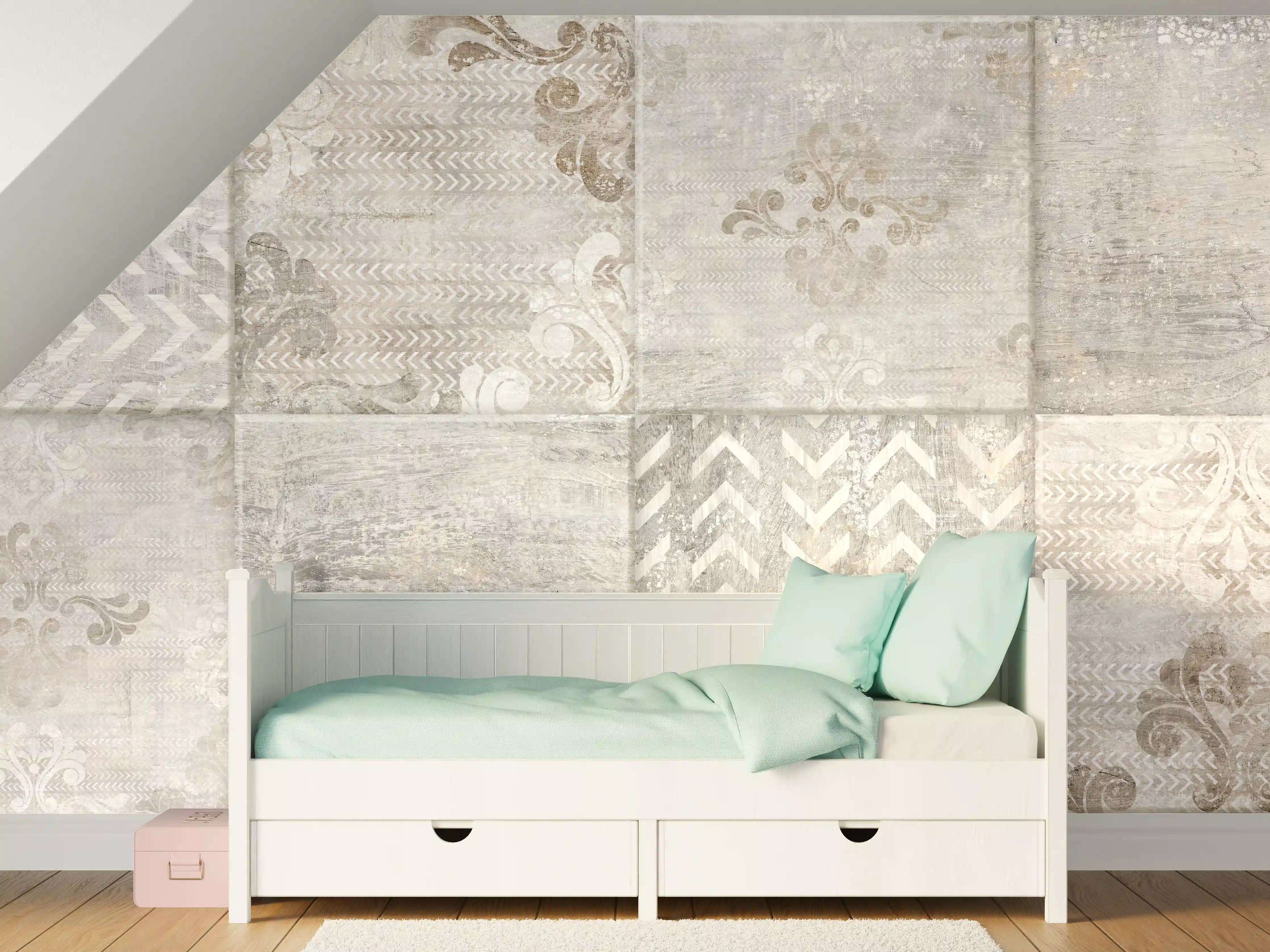 Kinderzimmer Wandgestaltung - Abstrakter Mosaik Hintergrund