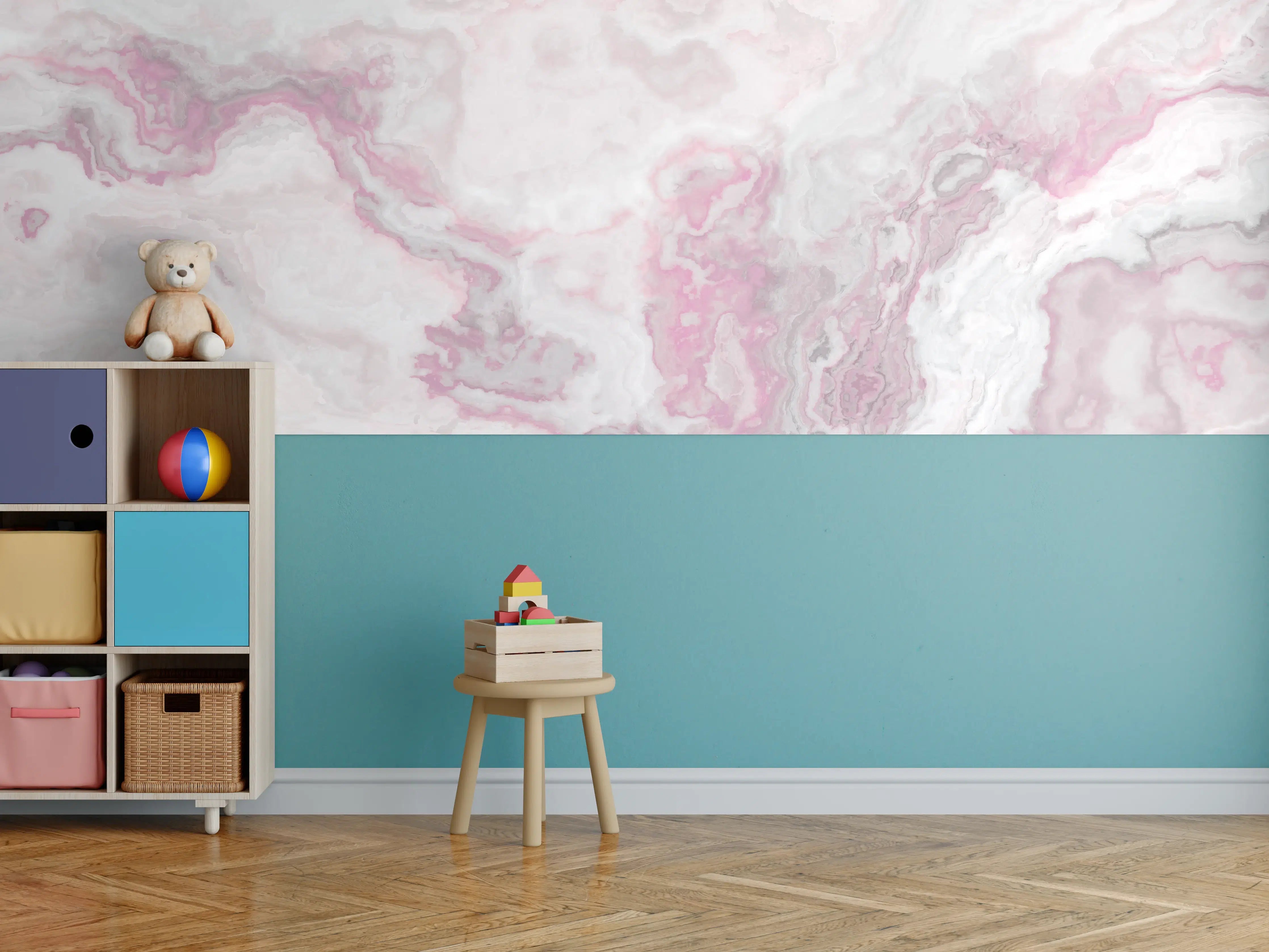 Kinderzimmer Wandgestaltung - Abstraktes Aquarell