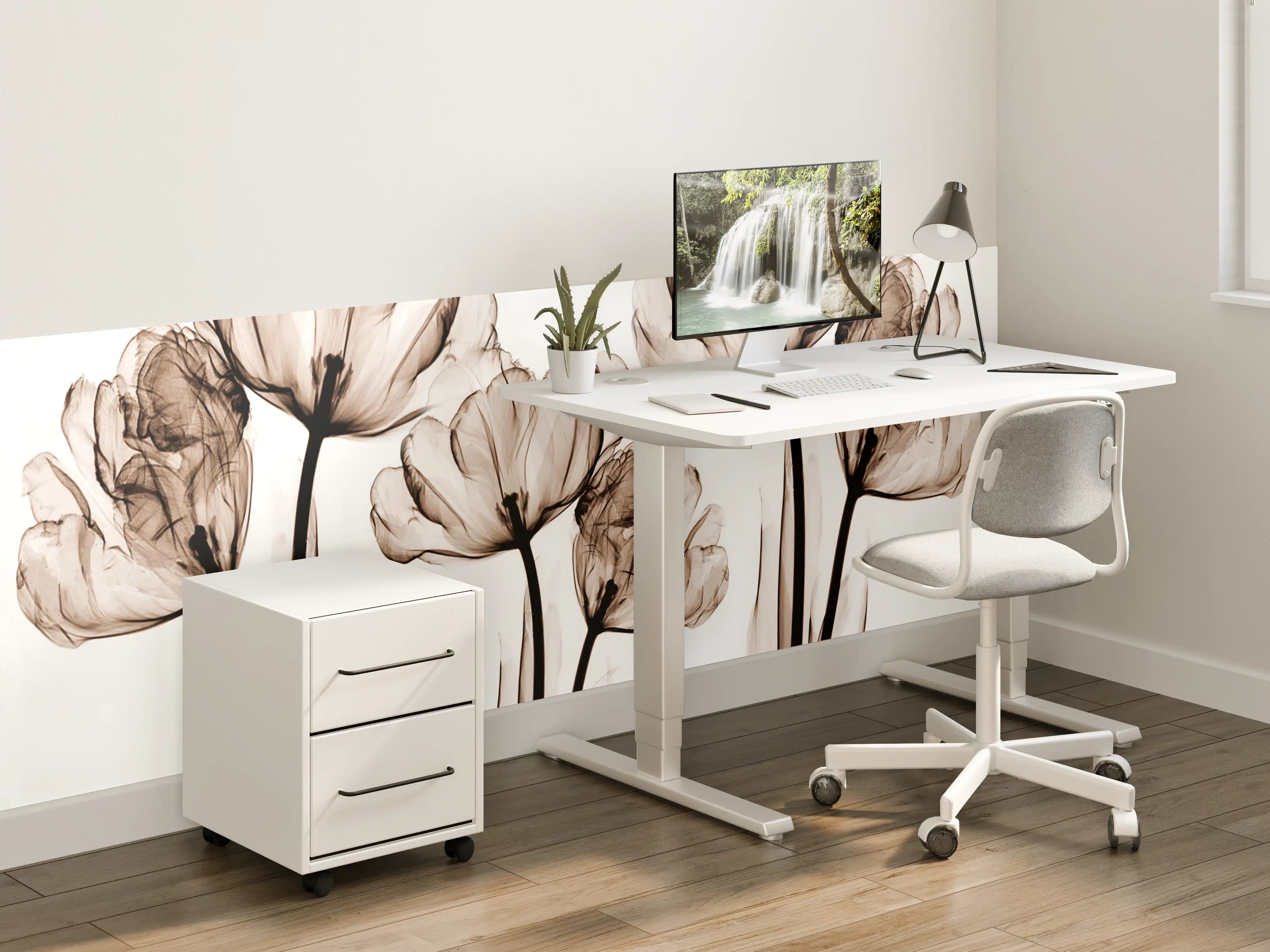 Kinderzimmer Wandgestaltung - Abstraktes Blumendesign