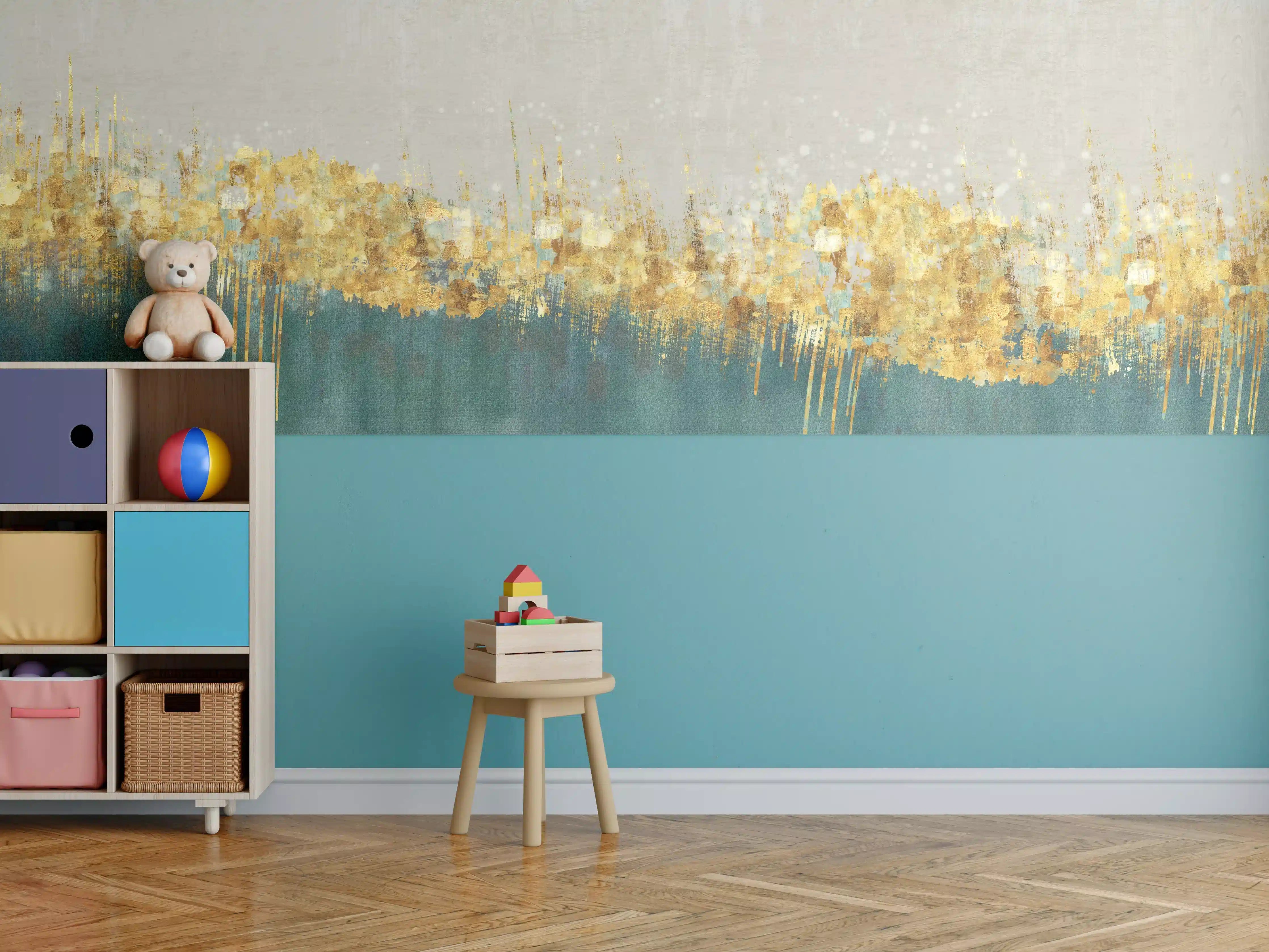 Kinderzimmer Wandgestaltung - Abstraktes Design - Kunsttapete