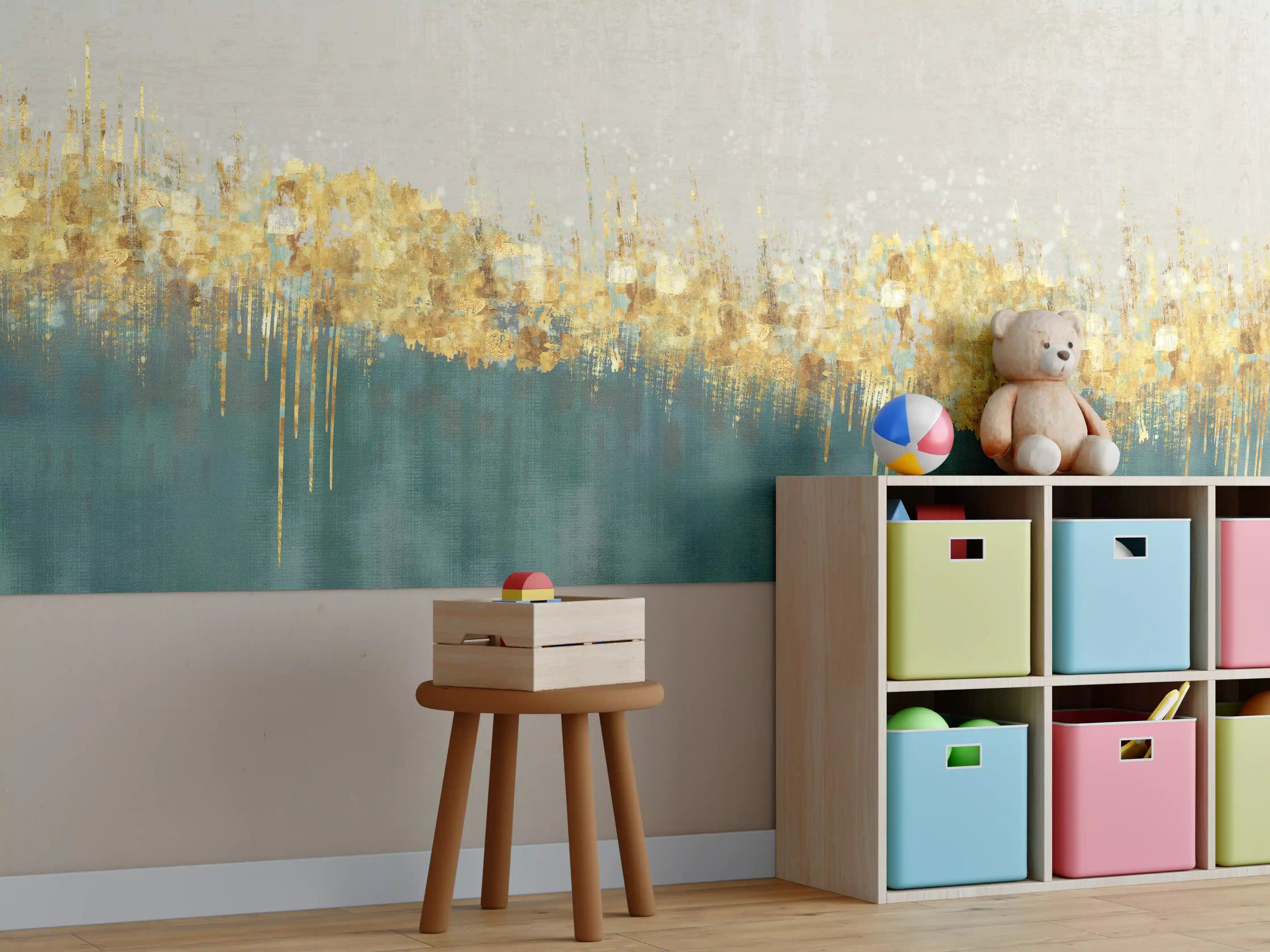 Kinderzimmer Wandgestaltung - Abstraktes Design - Kunsttapete