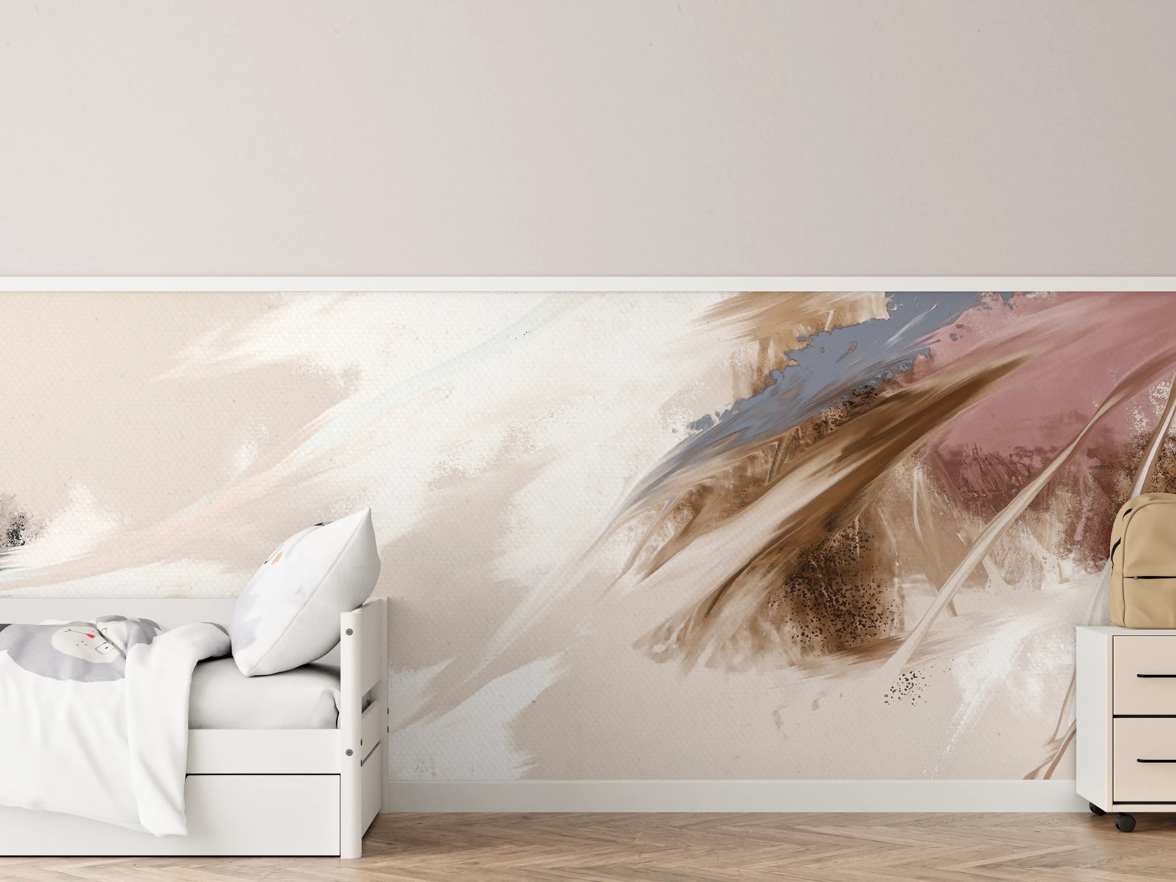 Kinderzimmer Wandgestaltung - Abstraktes Gemälde - Wolken Muster