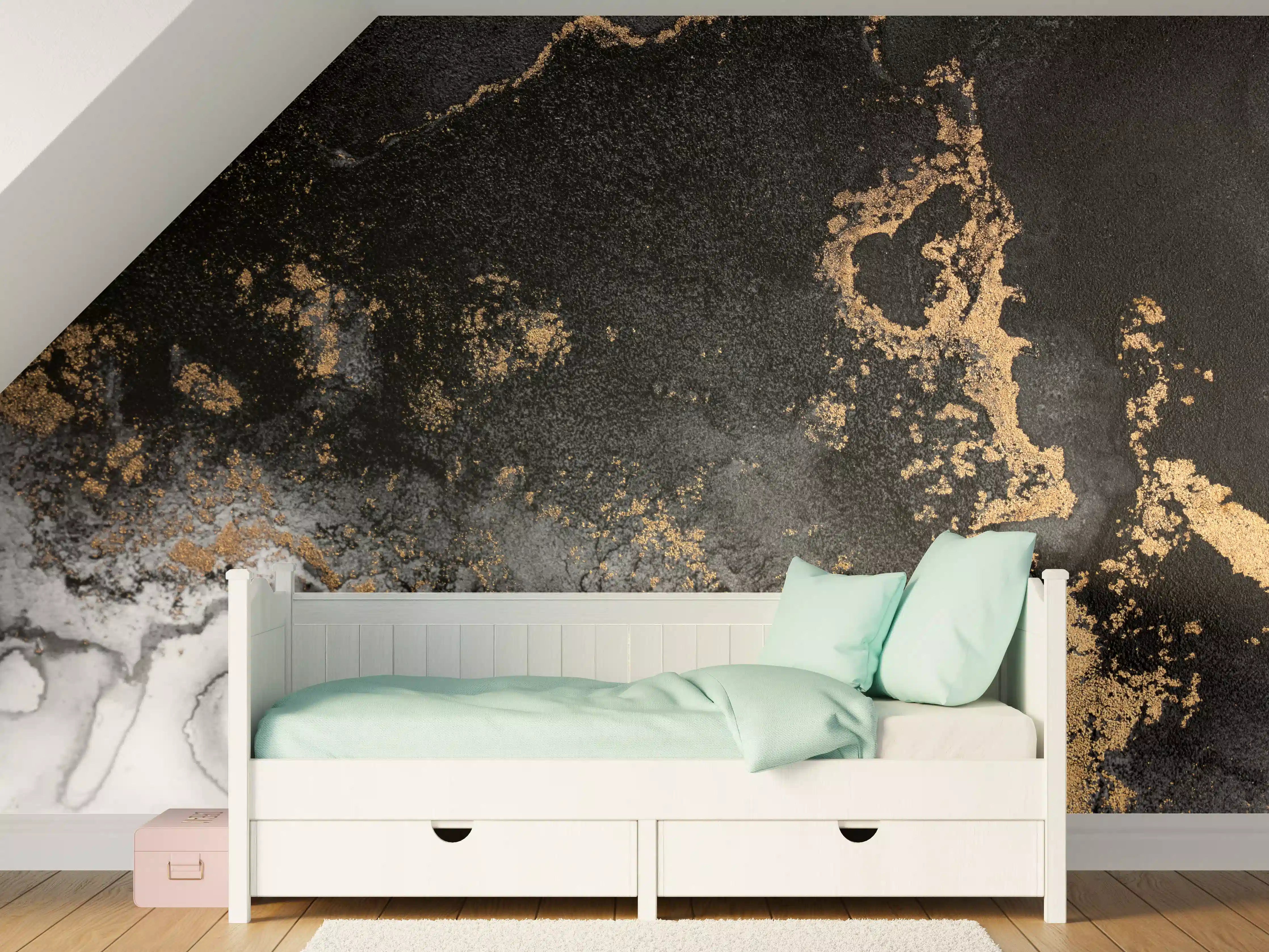 Kinderzimmer Wandgestaltung - Abstraktes Marmor Design - Flüssigkunst