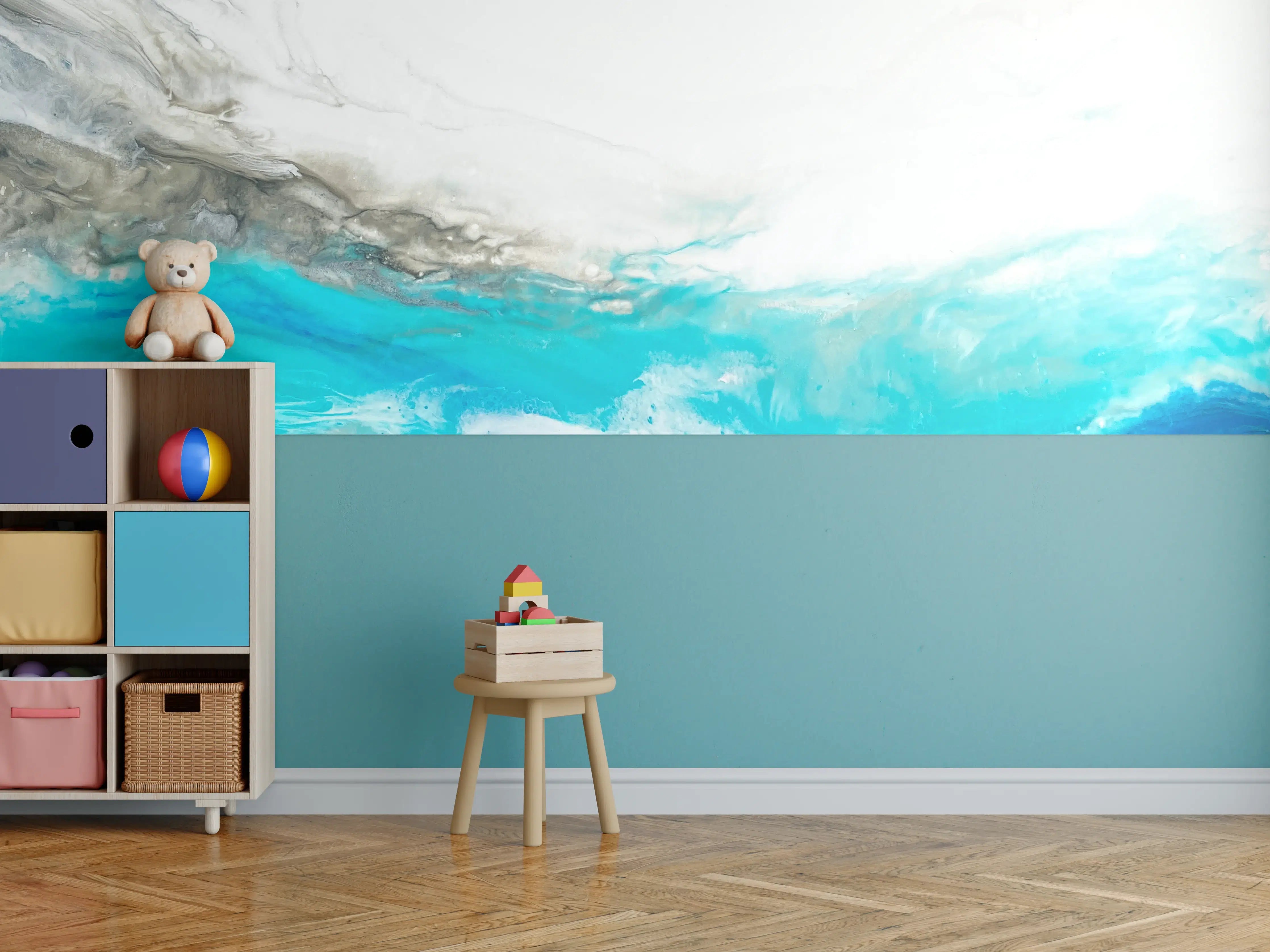 Kinderzimmer Wandgestaltung - Acryl Gemälde - Wellen