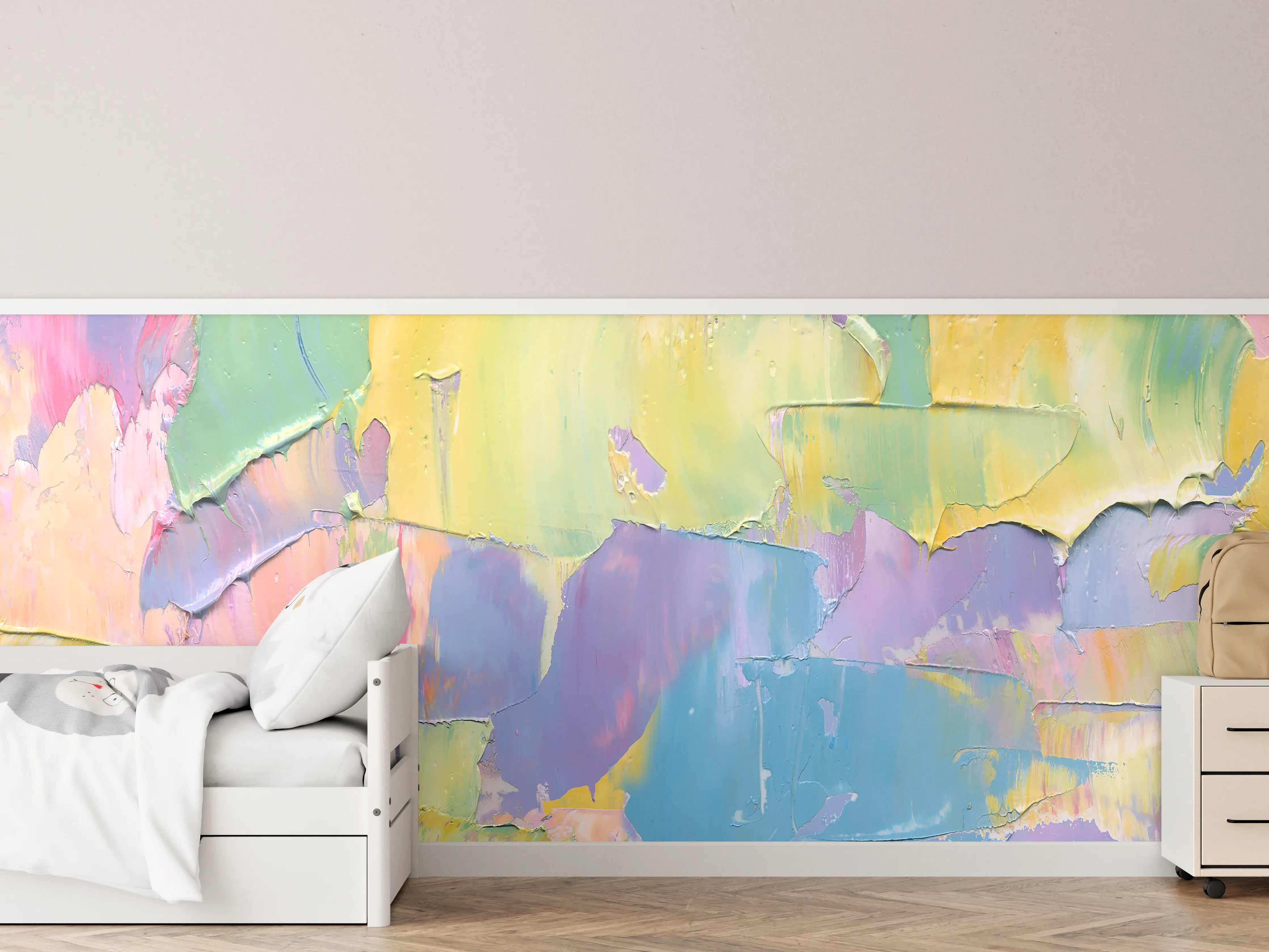 Kinderzimmer Wandgestaltung - Acryl Kunstwerk - bunt