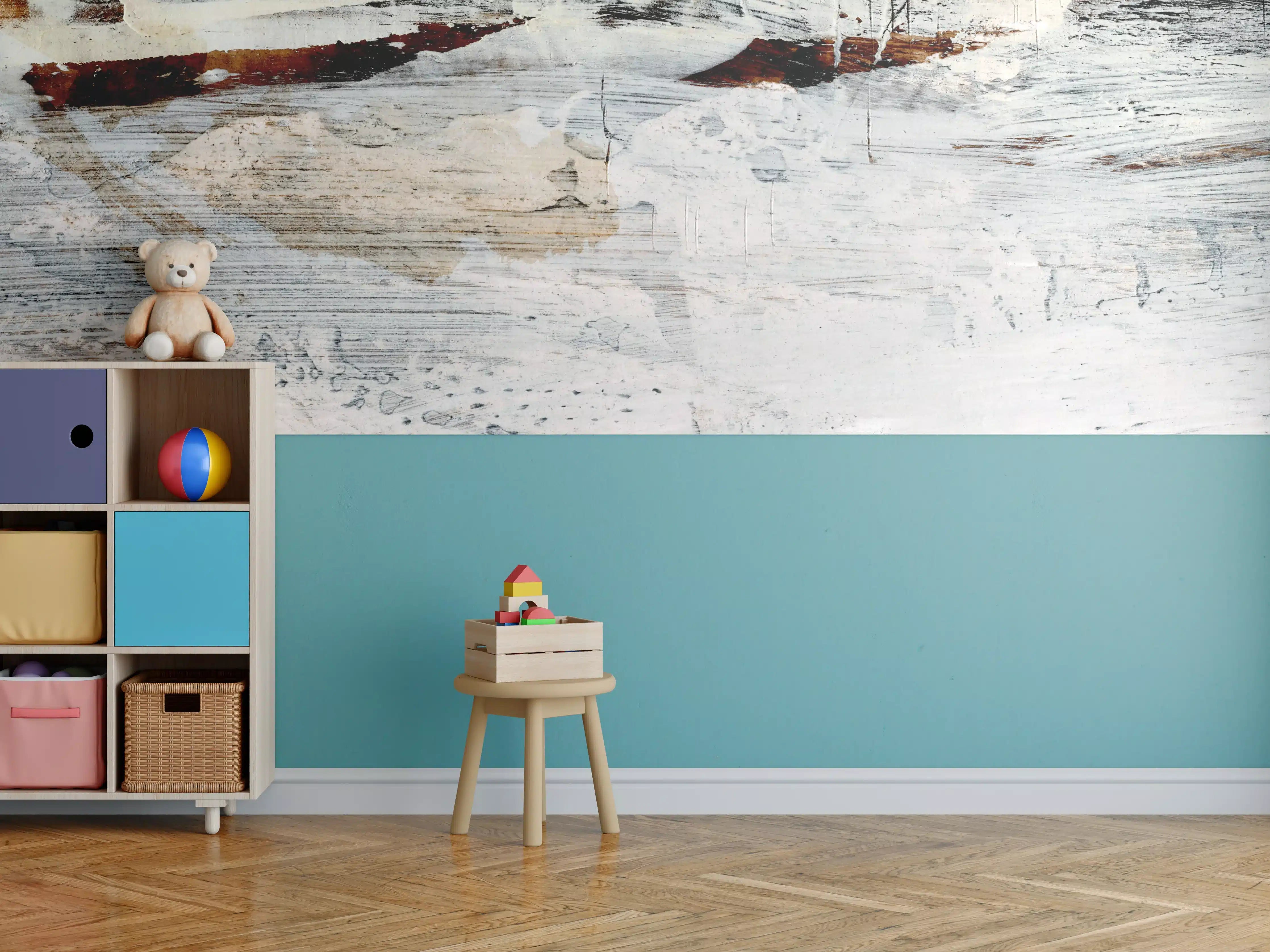 Kinderzimmer Wandgestaltung - Acryl Zeichnung - Abstrakt
