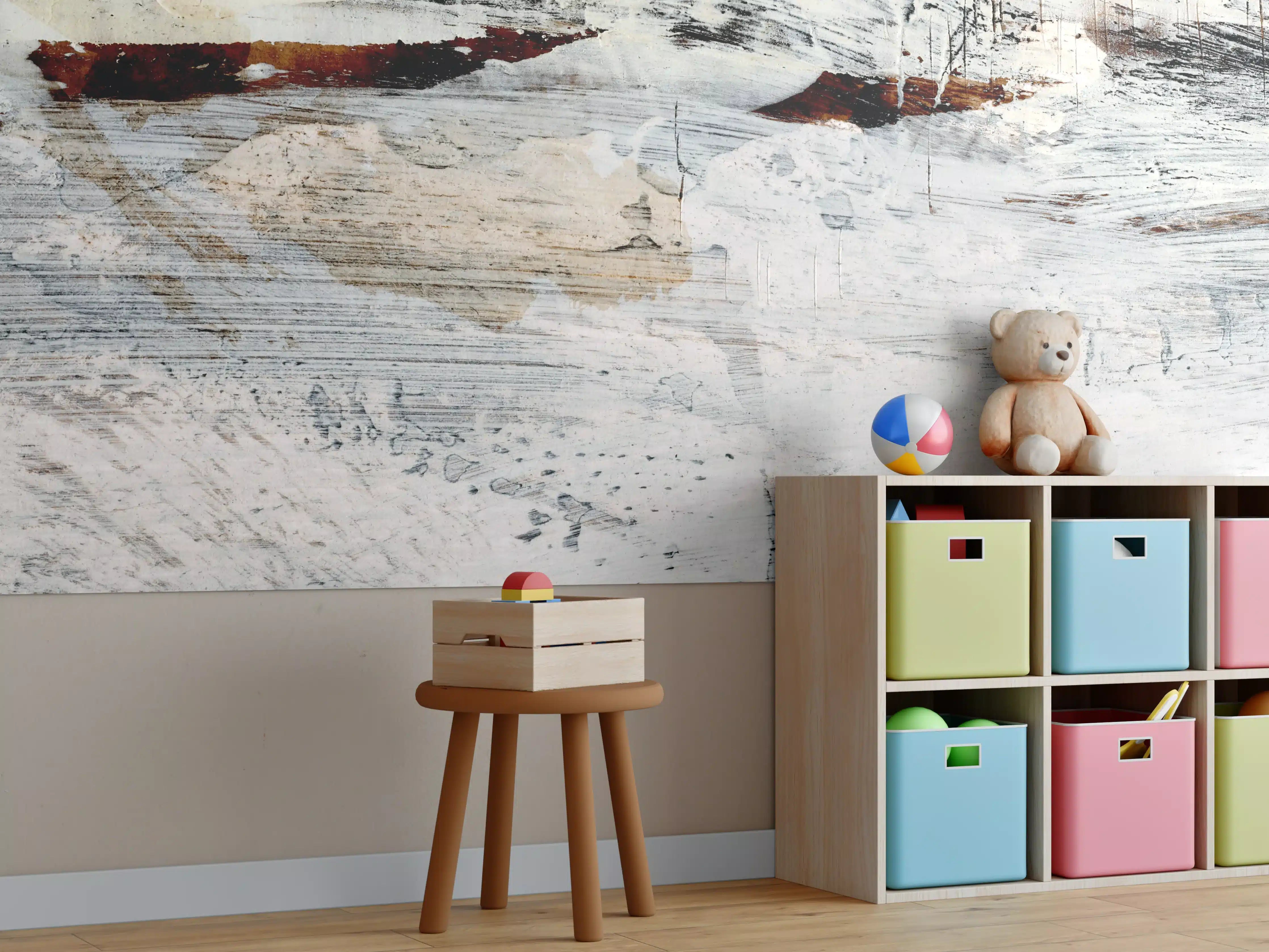 Kinderzimmer Wandgestaltung - Acryl Zeichnung - Abstrakt