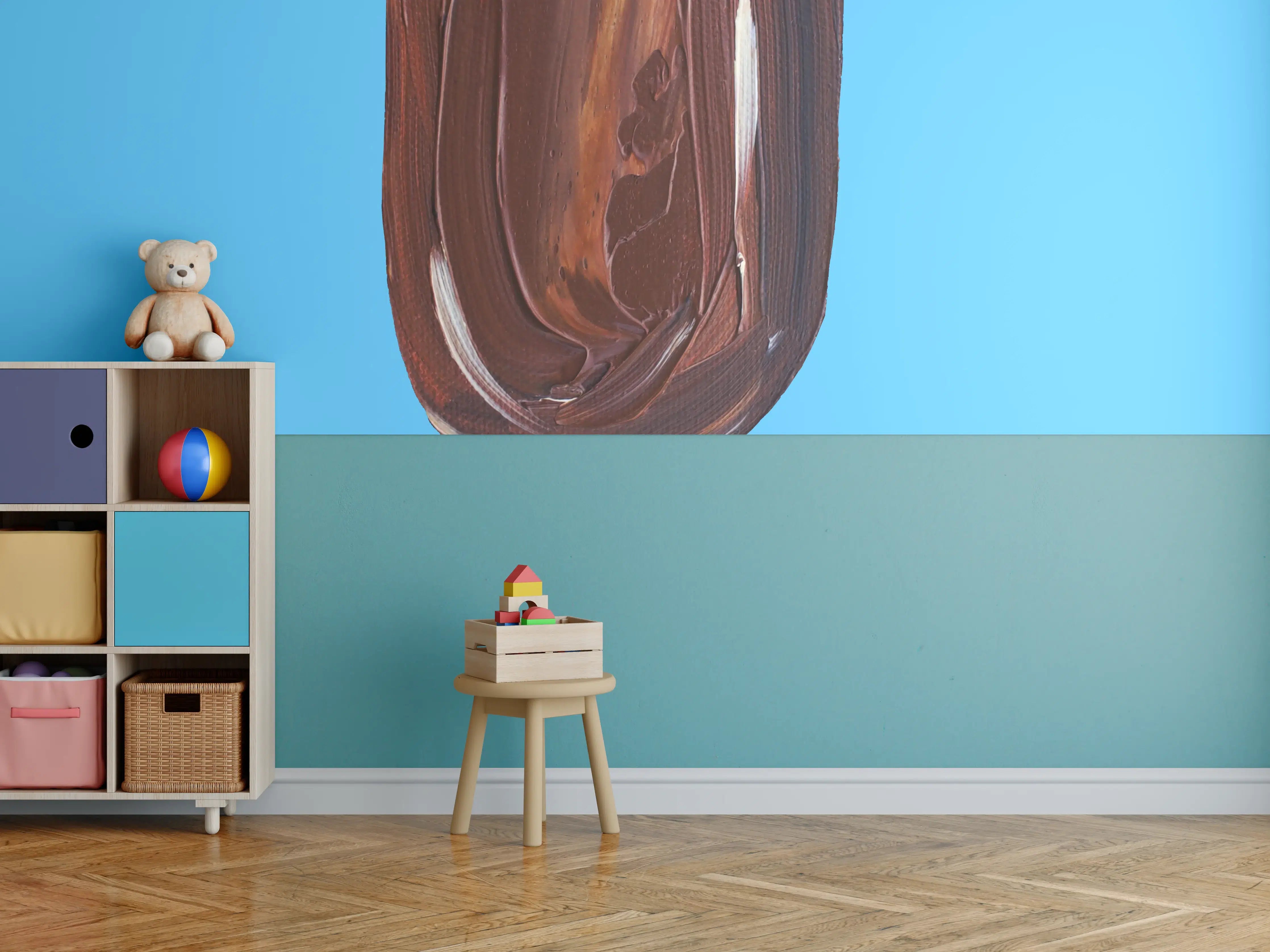 Kinderzimmer Wandgestaltung - Acryl Zeichnung - Eis