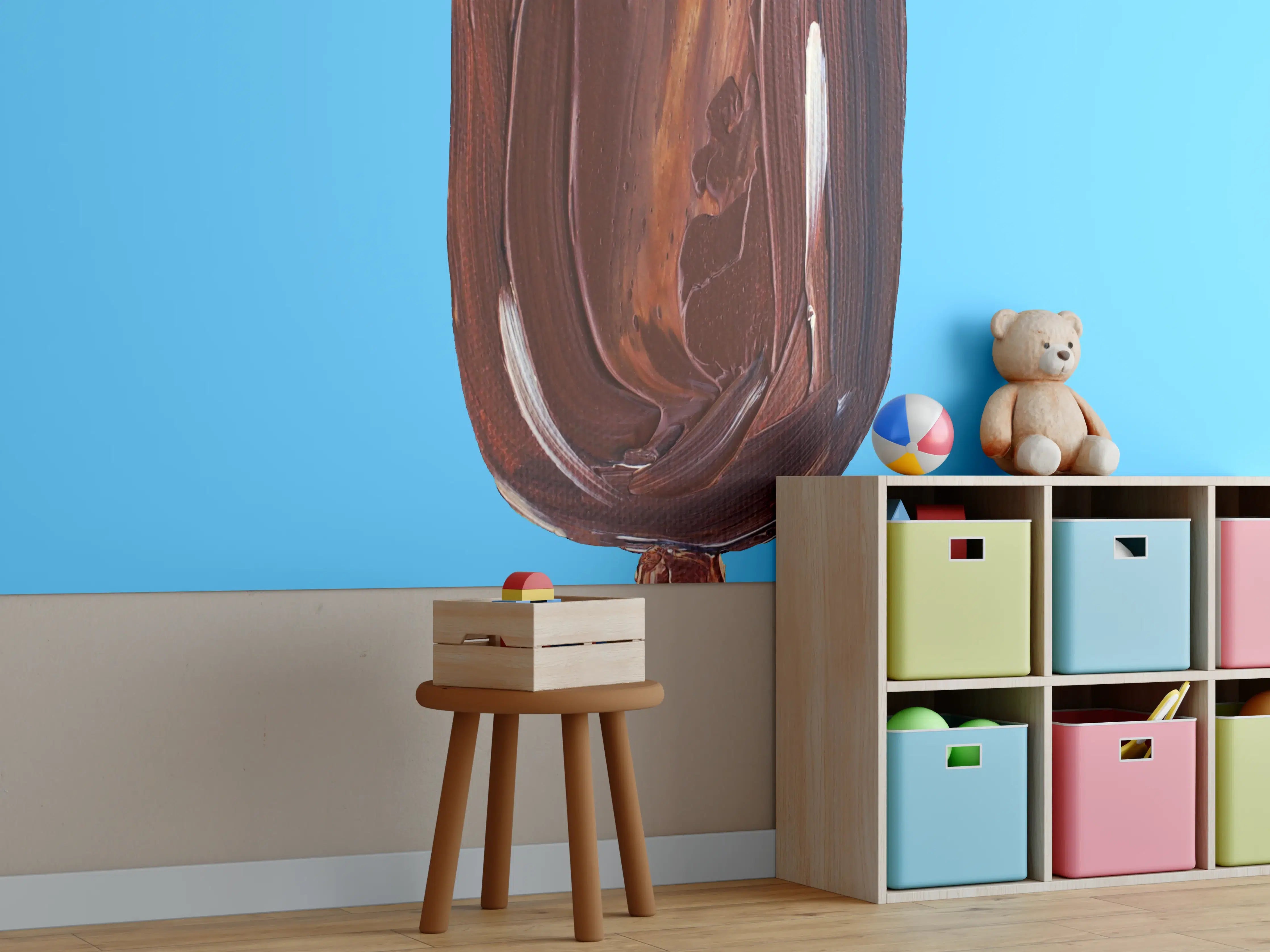 Kinderzimmer Wandgestaltung - Acryl Zeichnung - Eis
