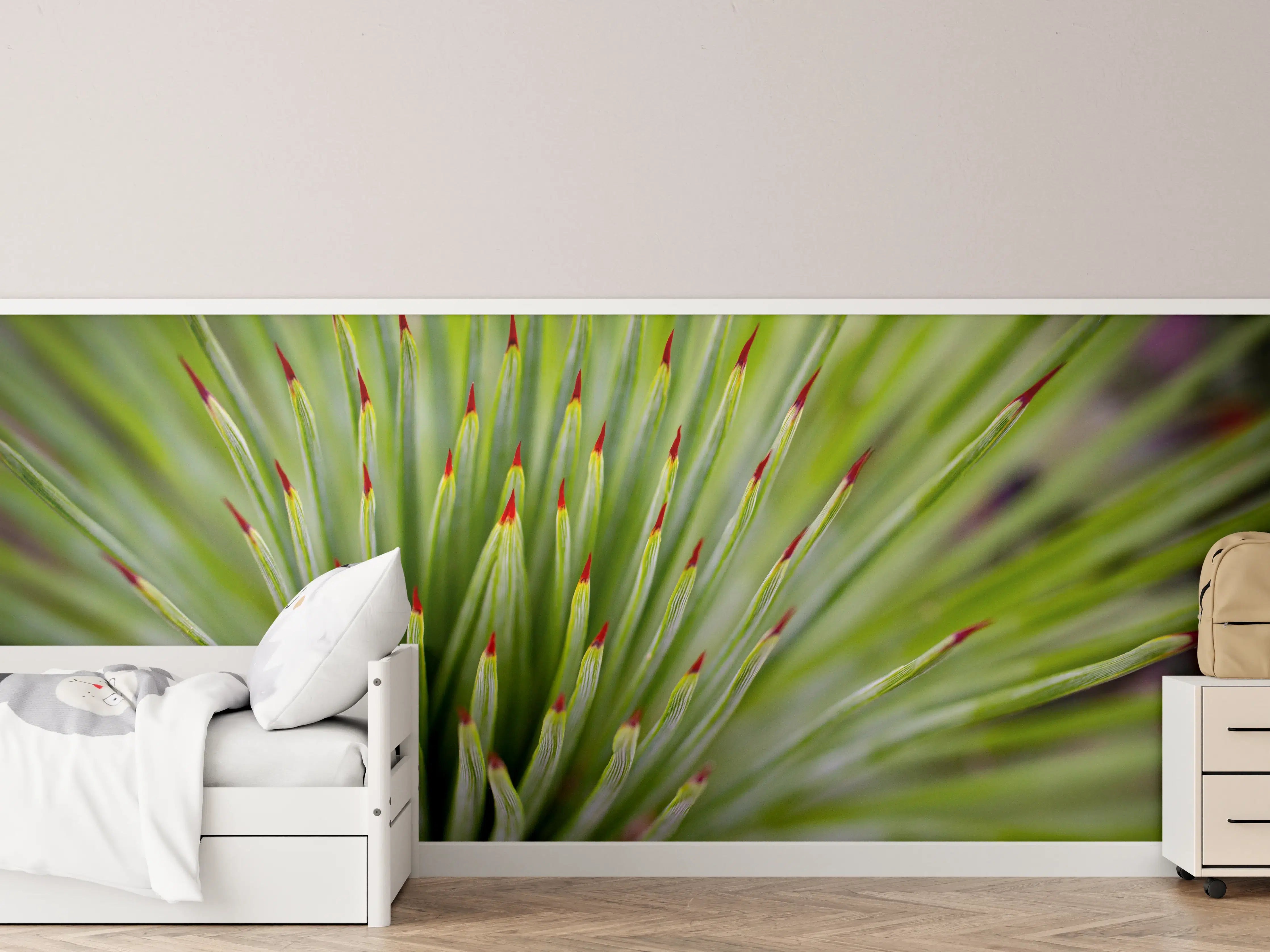 Kinderzimmer Wandgestaltung - Agave striata im Detail