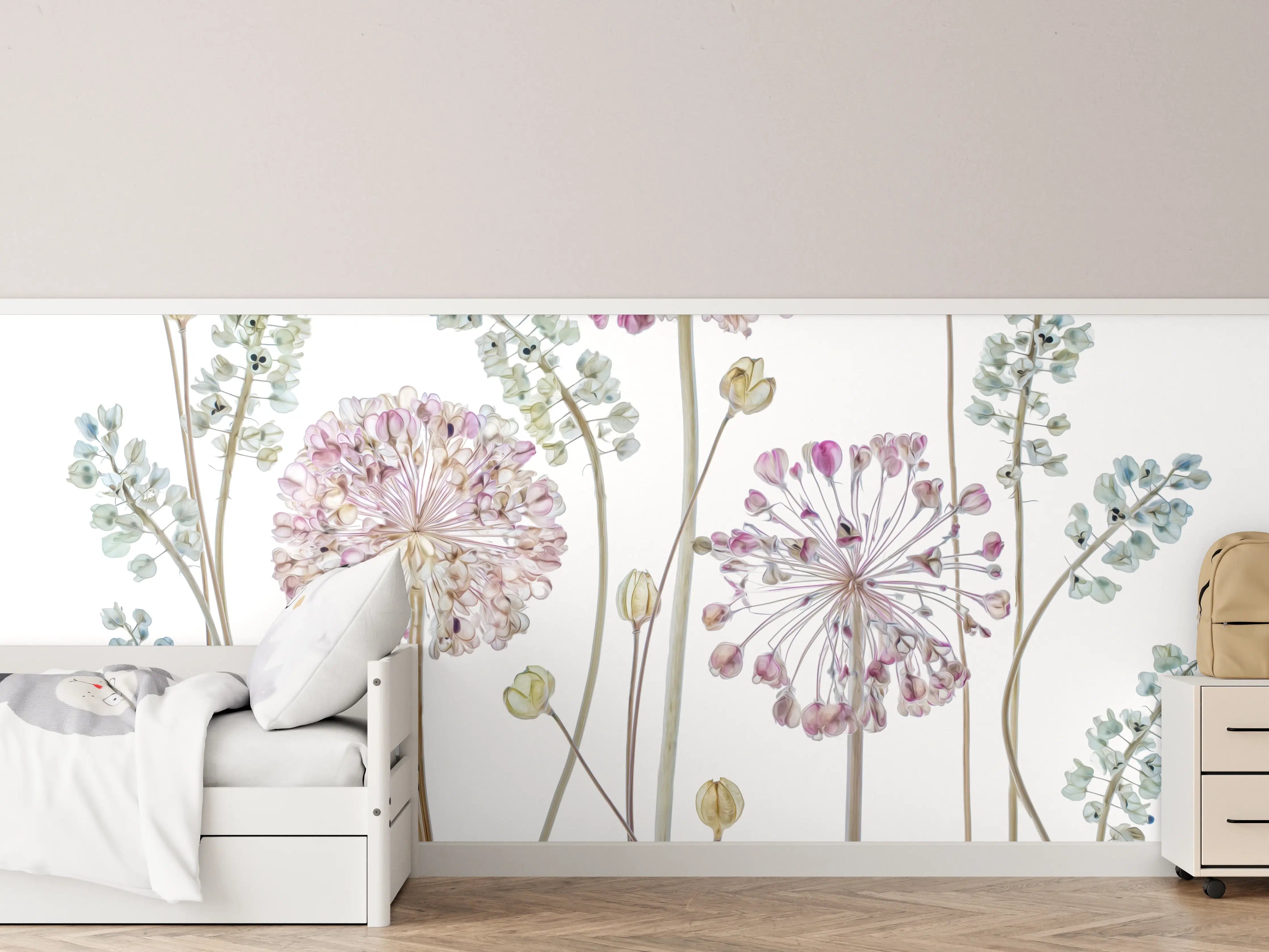 Kinderzimmer Wandgestaltung - Allium Pflanzen - Floral