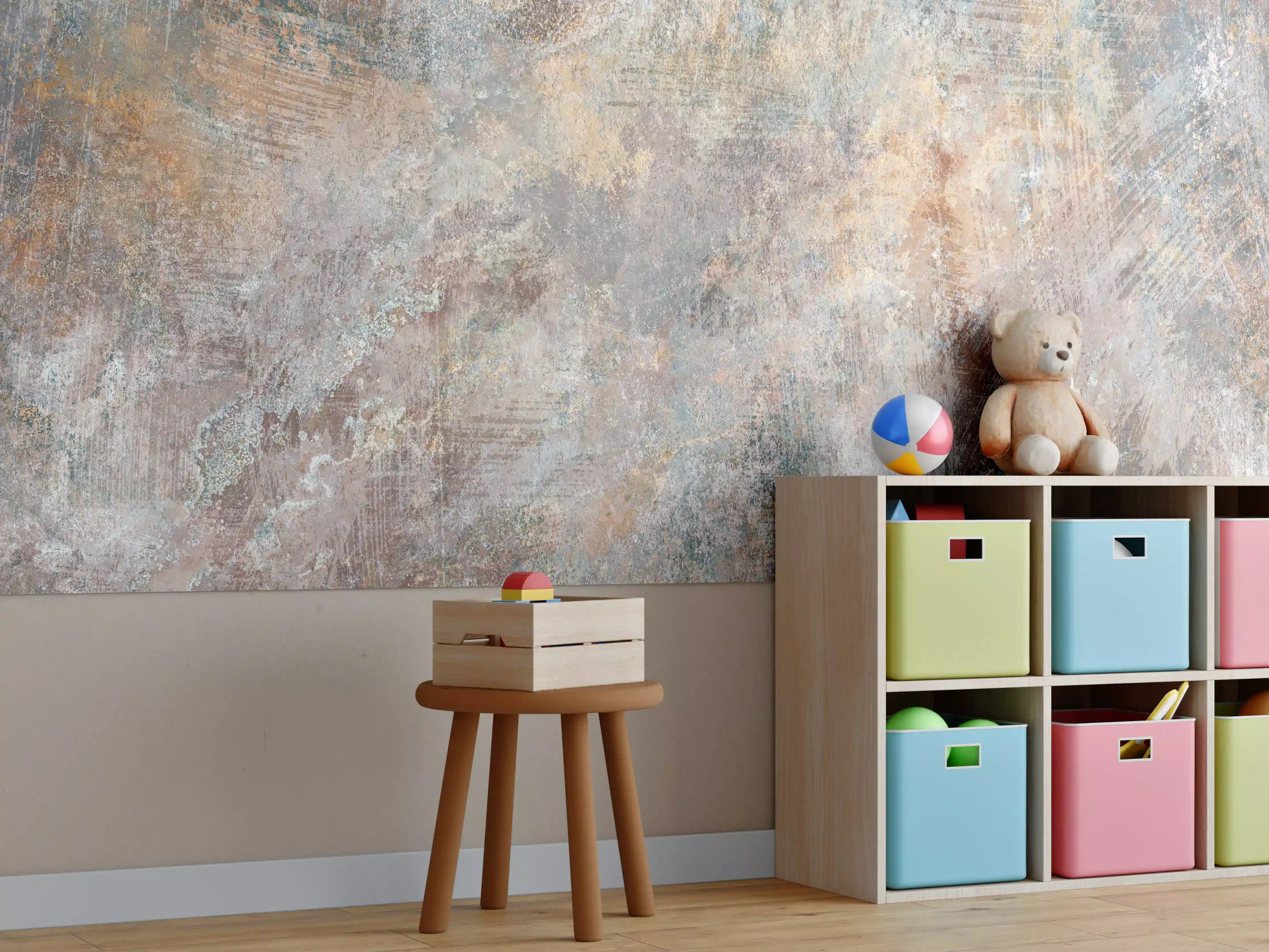 Kinderzimmer Wandgestaltung - Alte Steinoberfläche