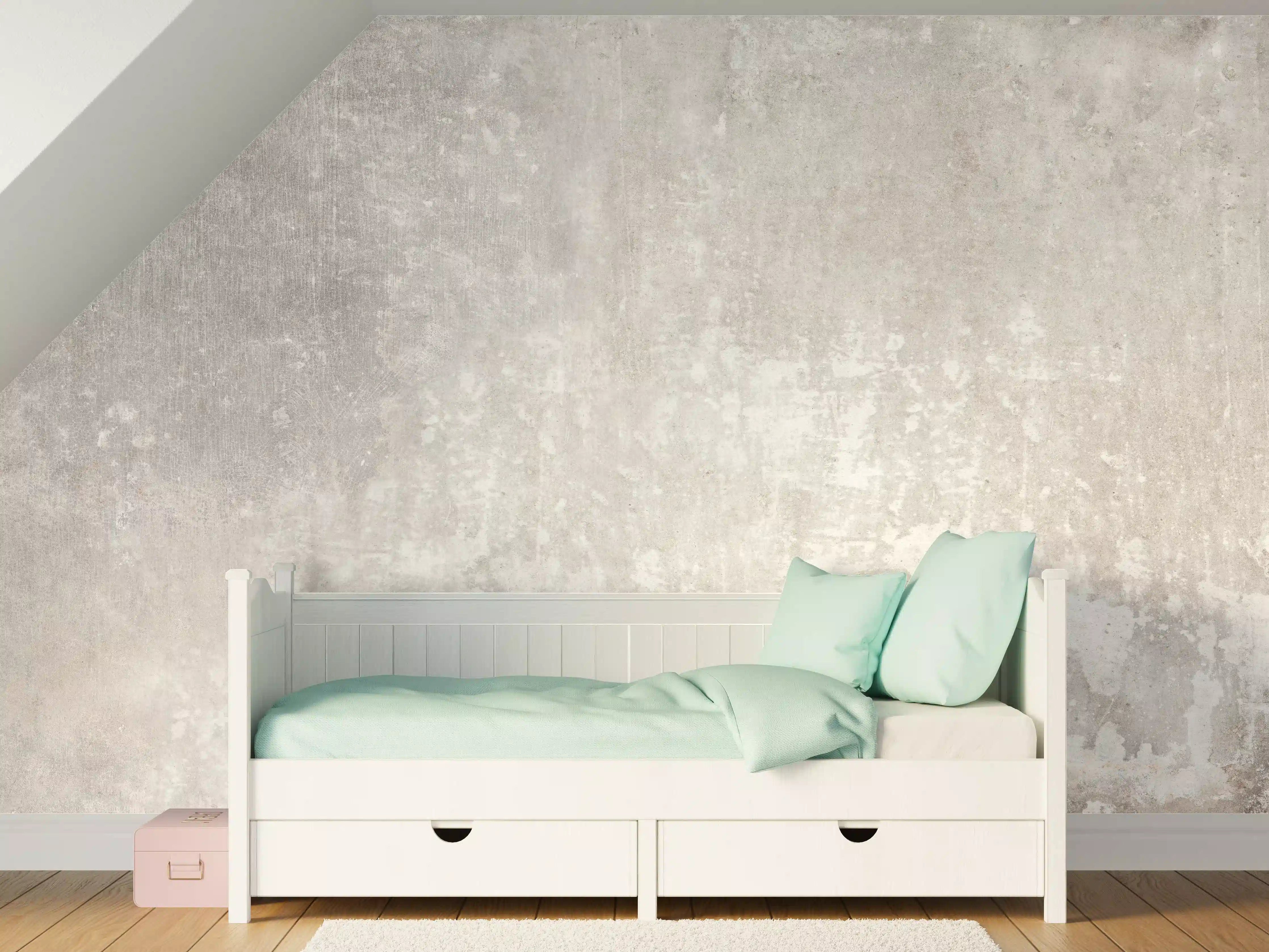 Kinderzimmer Wandgestaltung - Alte Zementwandstruktur