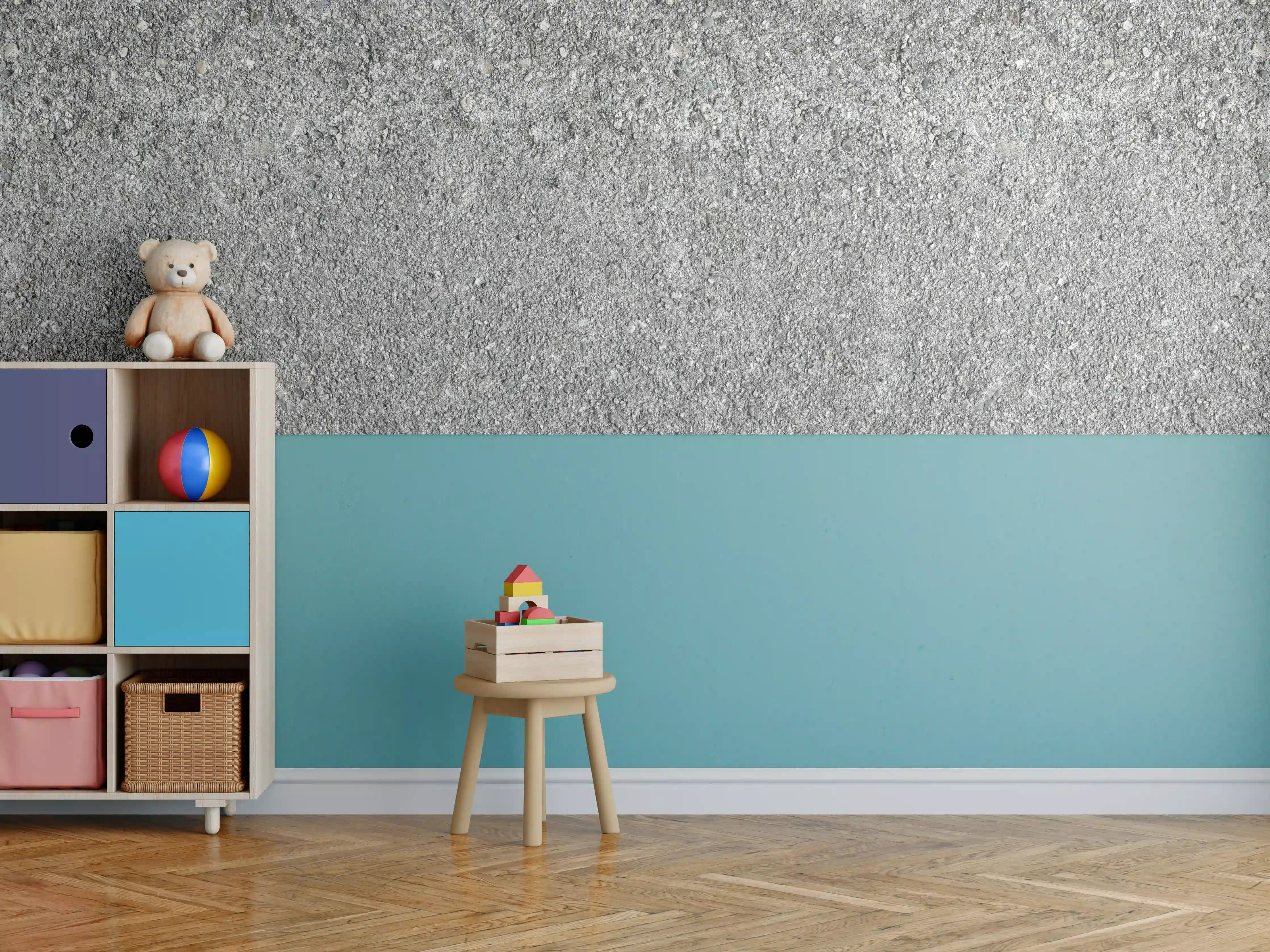 Kinderzimmer Wandgestaltung - Alte felsige Betonwand