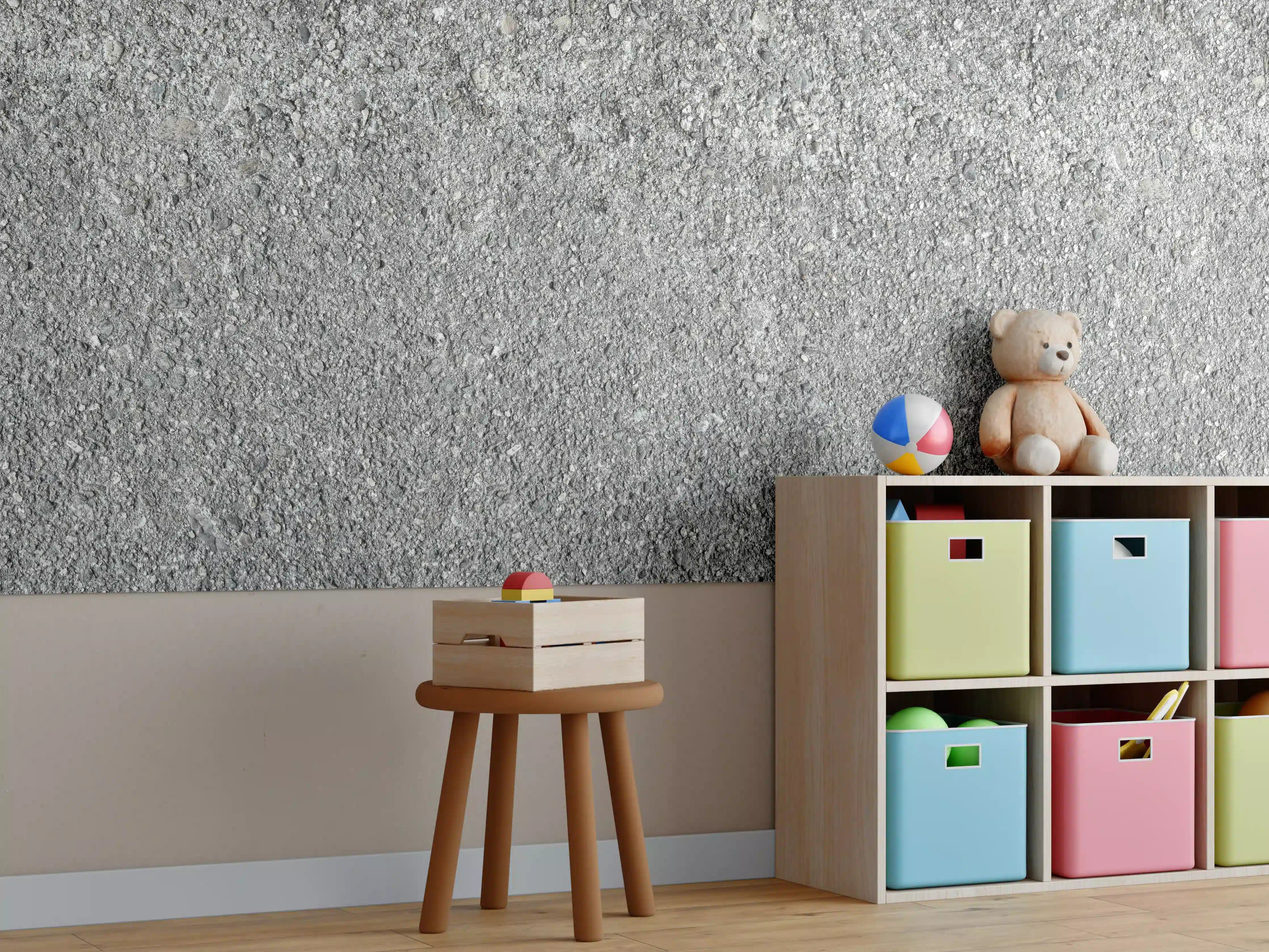 Kinderzimmer Wandgestaltung - Alte felsige Betonwand